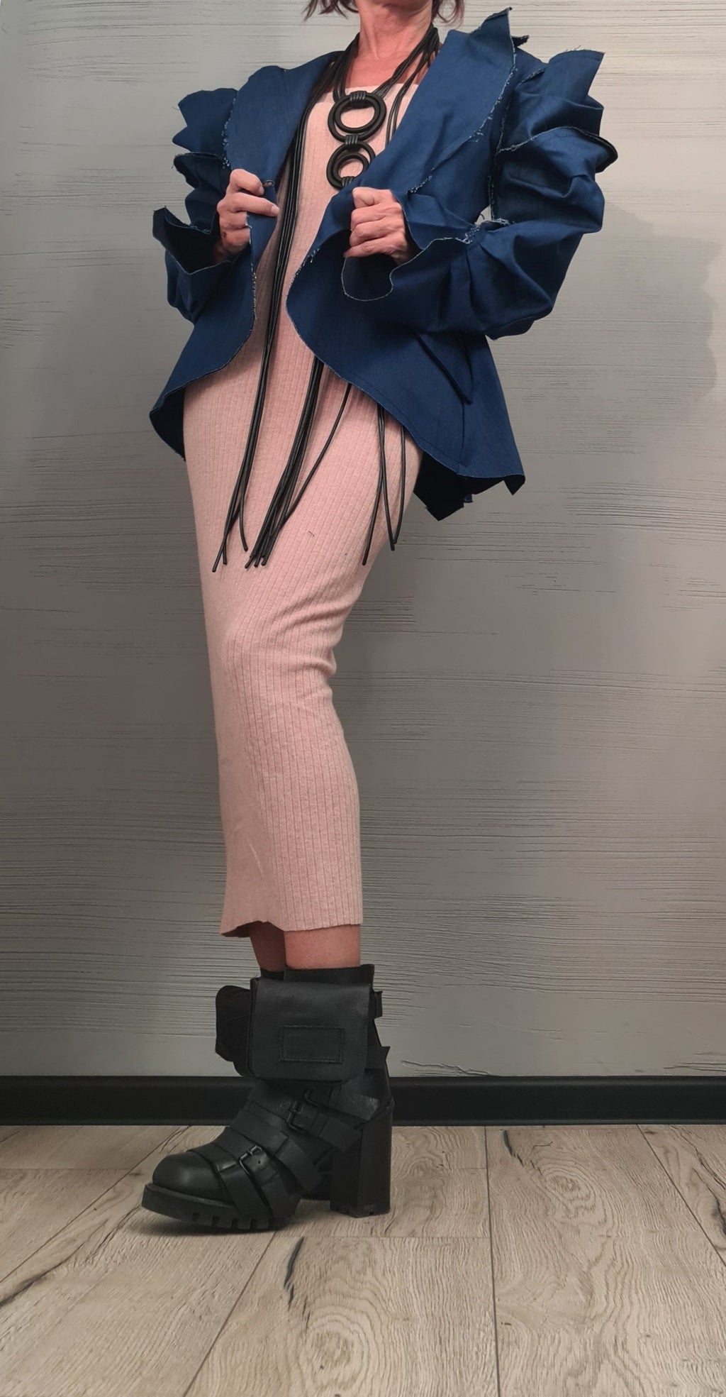 Avant Garde Blazer, Denim Jacket, Suit Jacket, Deconstructed Blazer, Futuristic Clothing, Fitted Jacket, Steampunk Jacket, Women Blazer