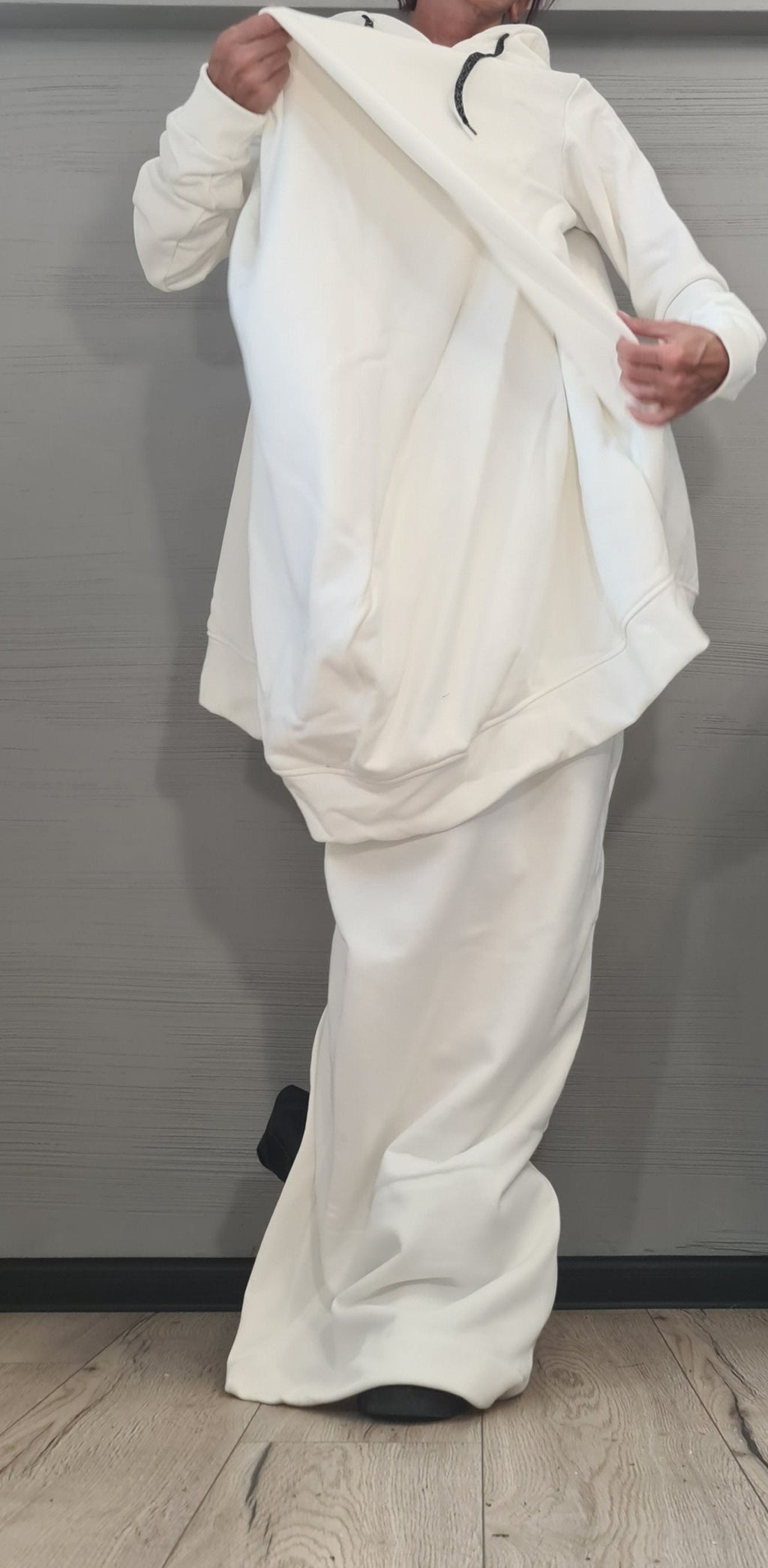 Loose Sweatshirt with a Sencil Skirt, Set, Gothic Women Costume, Women Skirt Suit, Plus Size Clothing, Women Casual Outfit