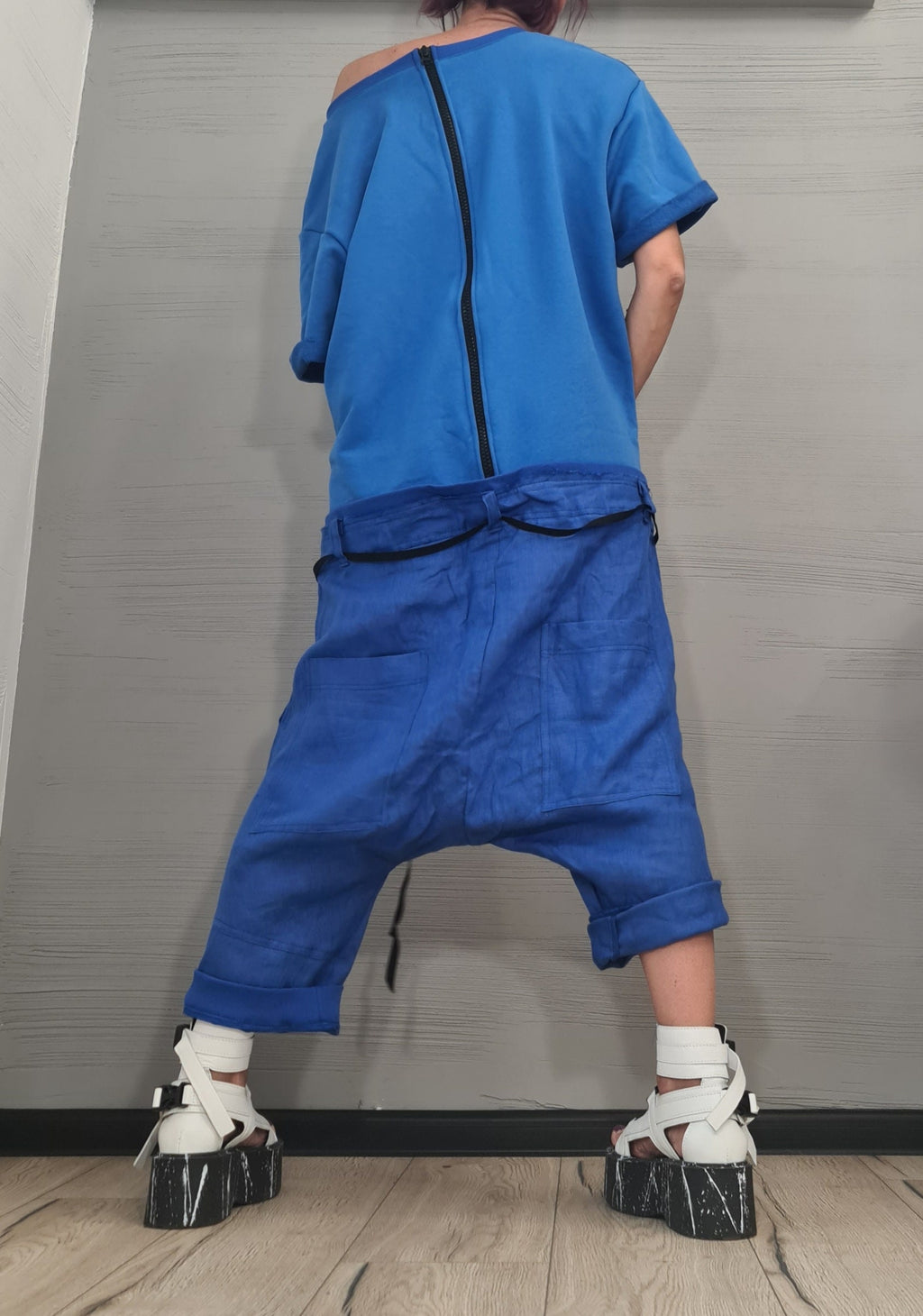 New collection Lenin Asymmetric Jumpsuit, Harem Jumpsuit, Loose Jumpsuit Extravagant