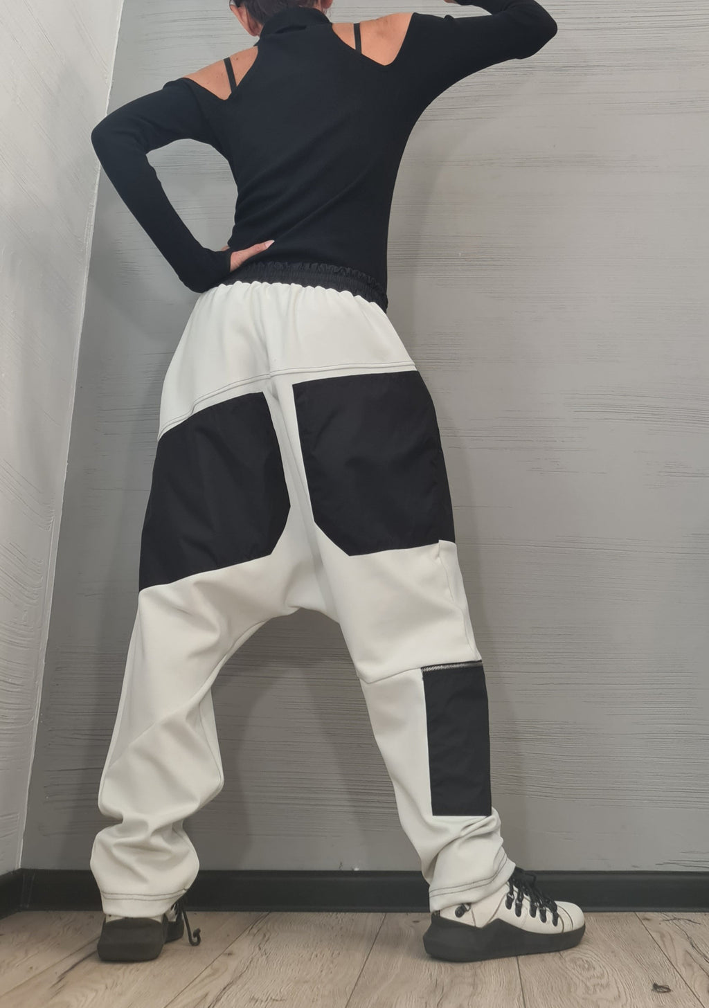 Avant Garde Harem Pants Women, Drop Crotch Pants, Extravagant Cotton Pants, Casual Pants, Punk Pants, Loose Pants
