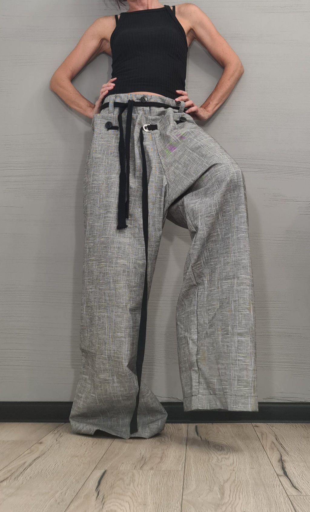 LINEN Short Long Pants, New collection Avant Garde Loose Pants, Extravagant Pants, Sexy Pants, Two piece pants, DRESSSHOESCODE