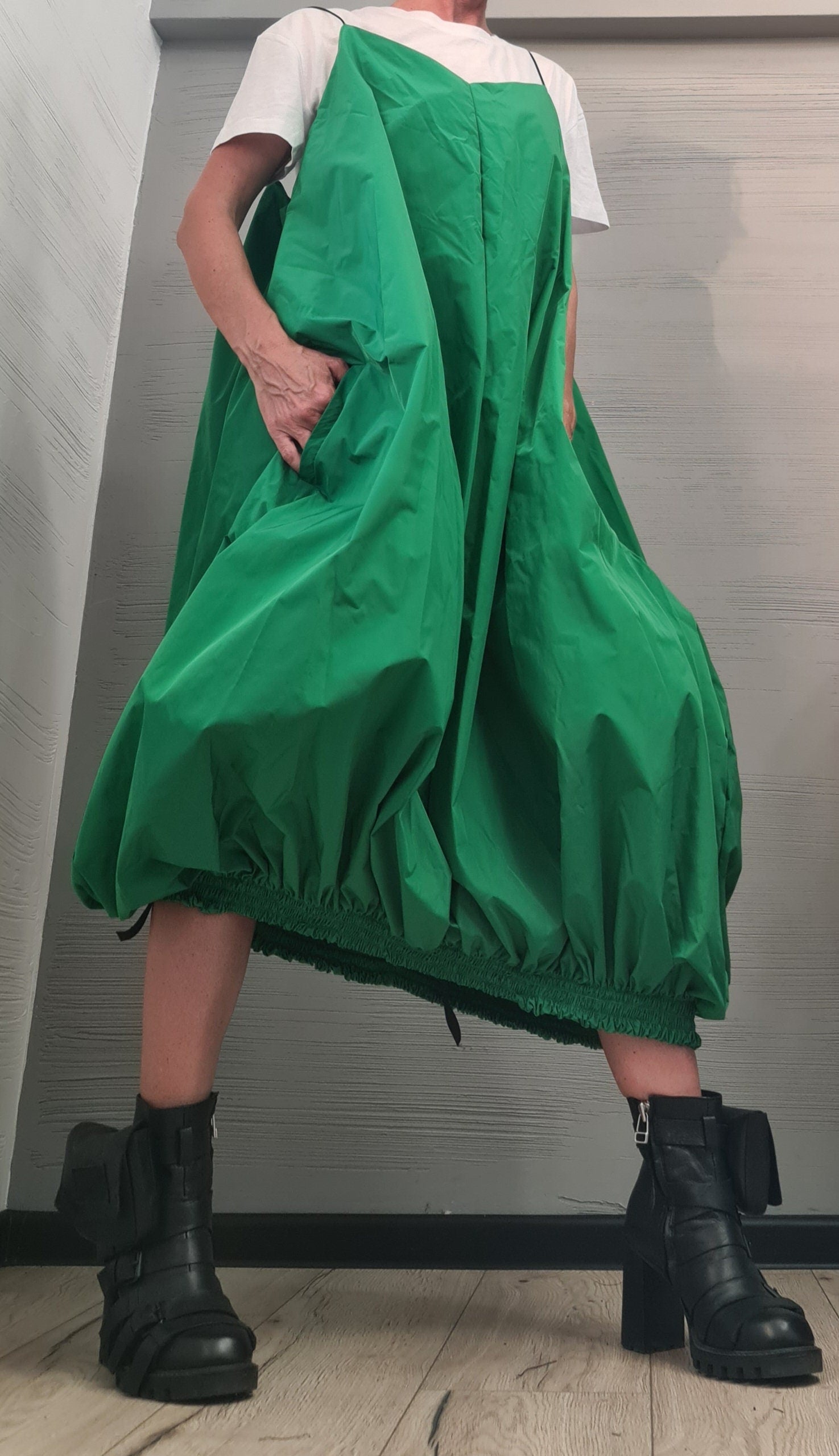 Long Short Loose Dress Pockets, Asymmetric Dress, Gothic Dress, Extravagant Deconstructed Dress, Sleeveless Dress, New collection