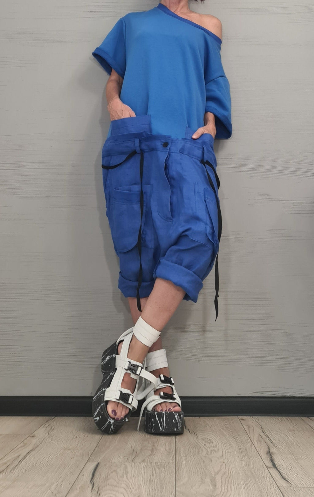 New collection Lenin Asymmetric Jumpsuit, Harem Jumpsuit, Loose Jumpsuit Extravagant