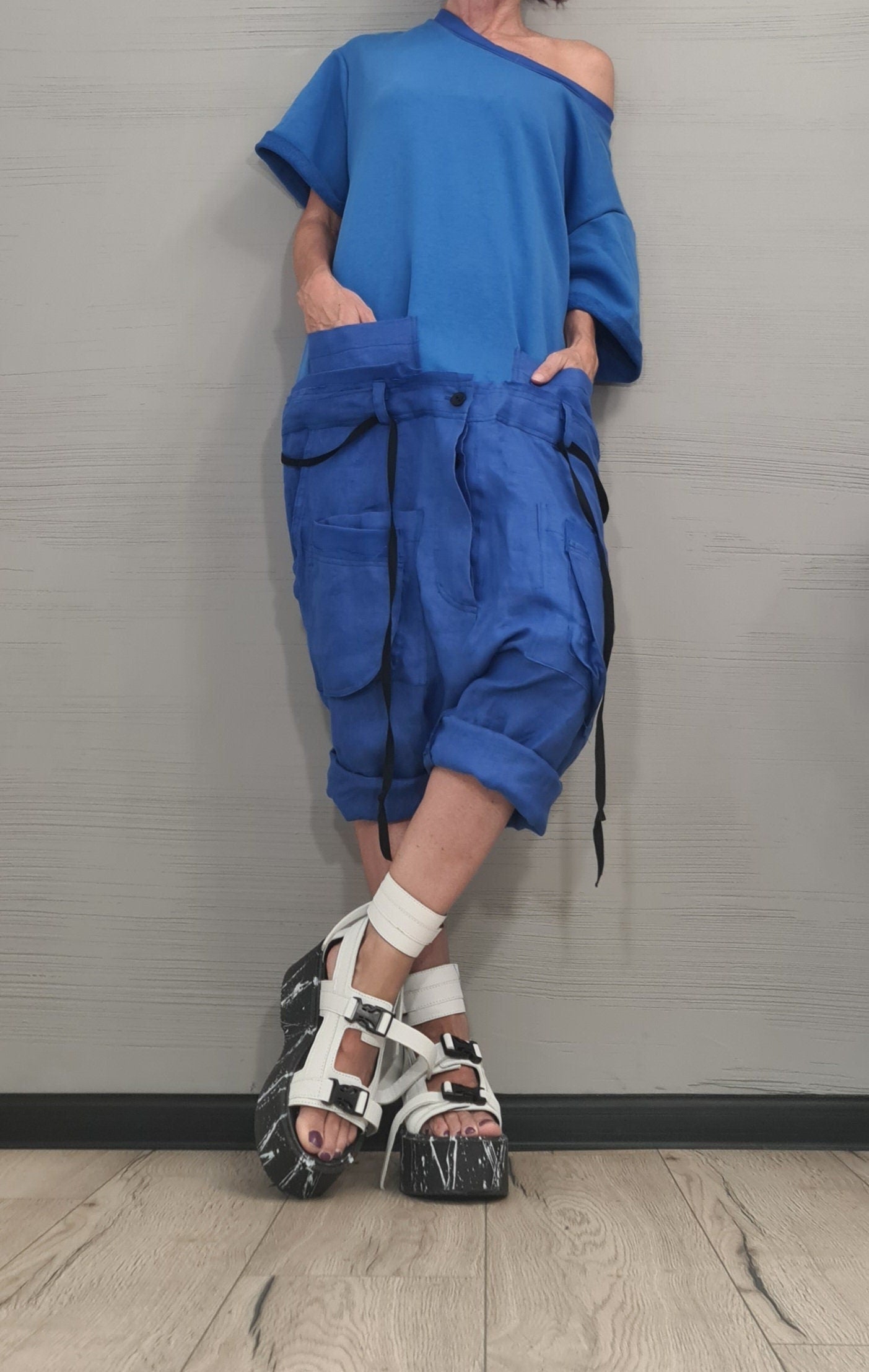 New collection Lenin Asymmetric Jumpsuit, Harem Jumpsuit, Loose Jumpsuit Extravagant