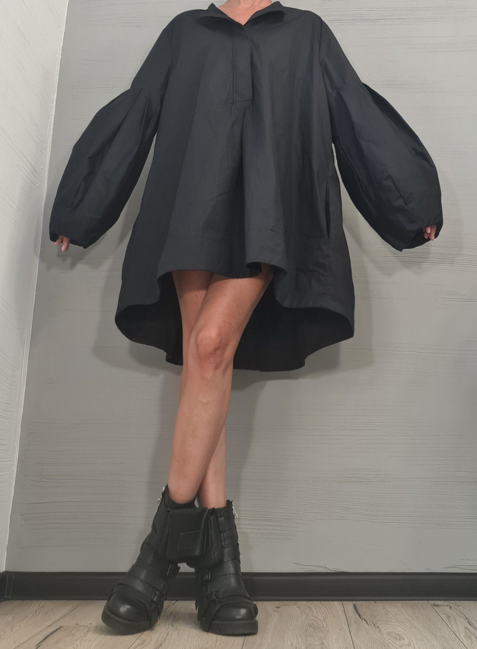 Extravagant Shirt, Loose Shirt Tunic, Gothic tunic, Extravagant Sleeve, Asymmetric Tunic, Oversize Tunic, Casual Long Sleeve Top