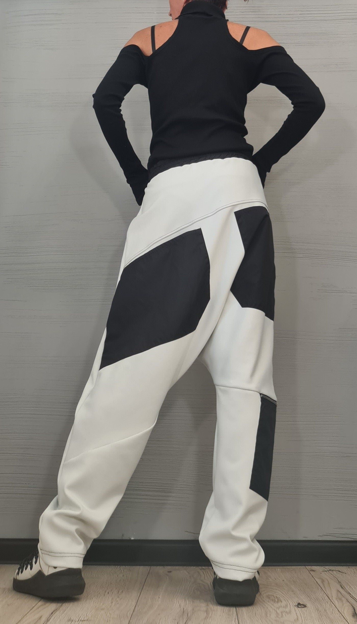 Avant Garde Harem Pants Women, Drop Crotch Pants, Extravagant Cotton Pants, Casual Pants, Punk Pants, Loose Pants