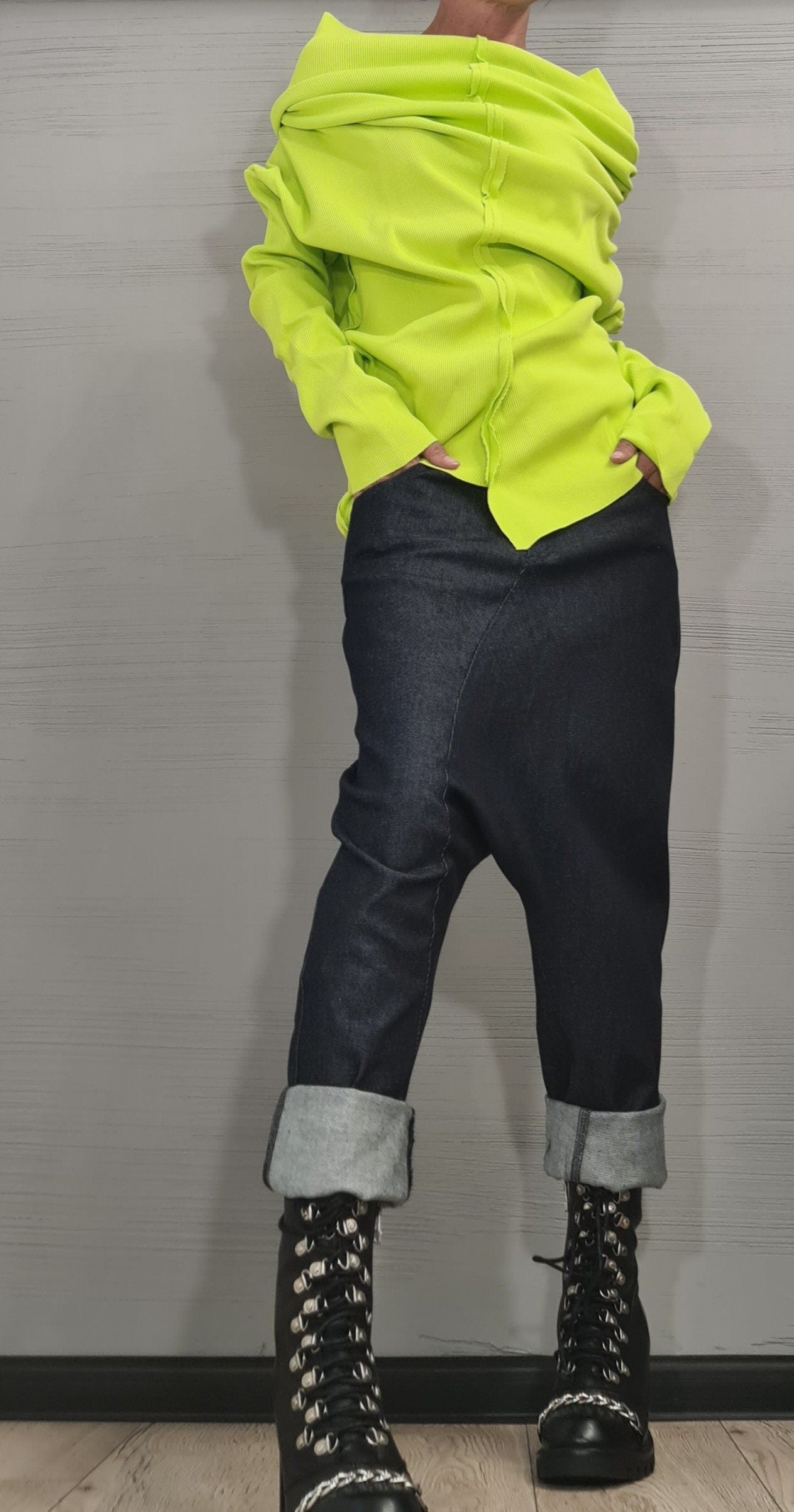 NEW Collection Asymmetric Sexy Fitted Top Blouse, Extravagant Top, Avant Garde Blouse, Sexy Top, Cotton Blouse