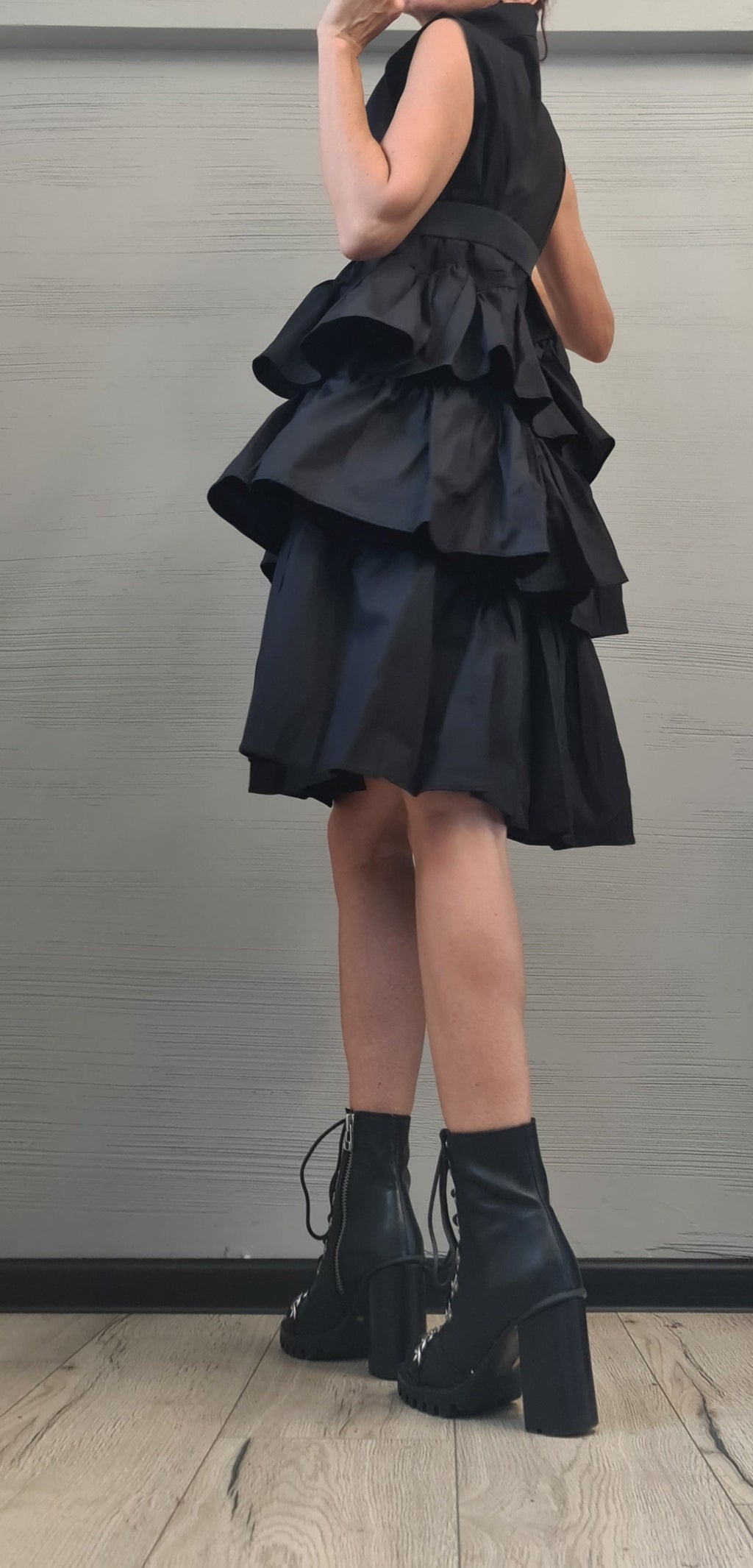 Extravagant Dress, Loose Shirt Tunic Dress, Gothic tunic, Party dress women, Flounce Dress, Plus Size Women Dress, Maxi Cotton Dress