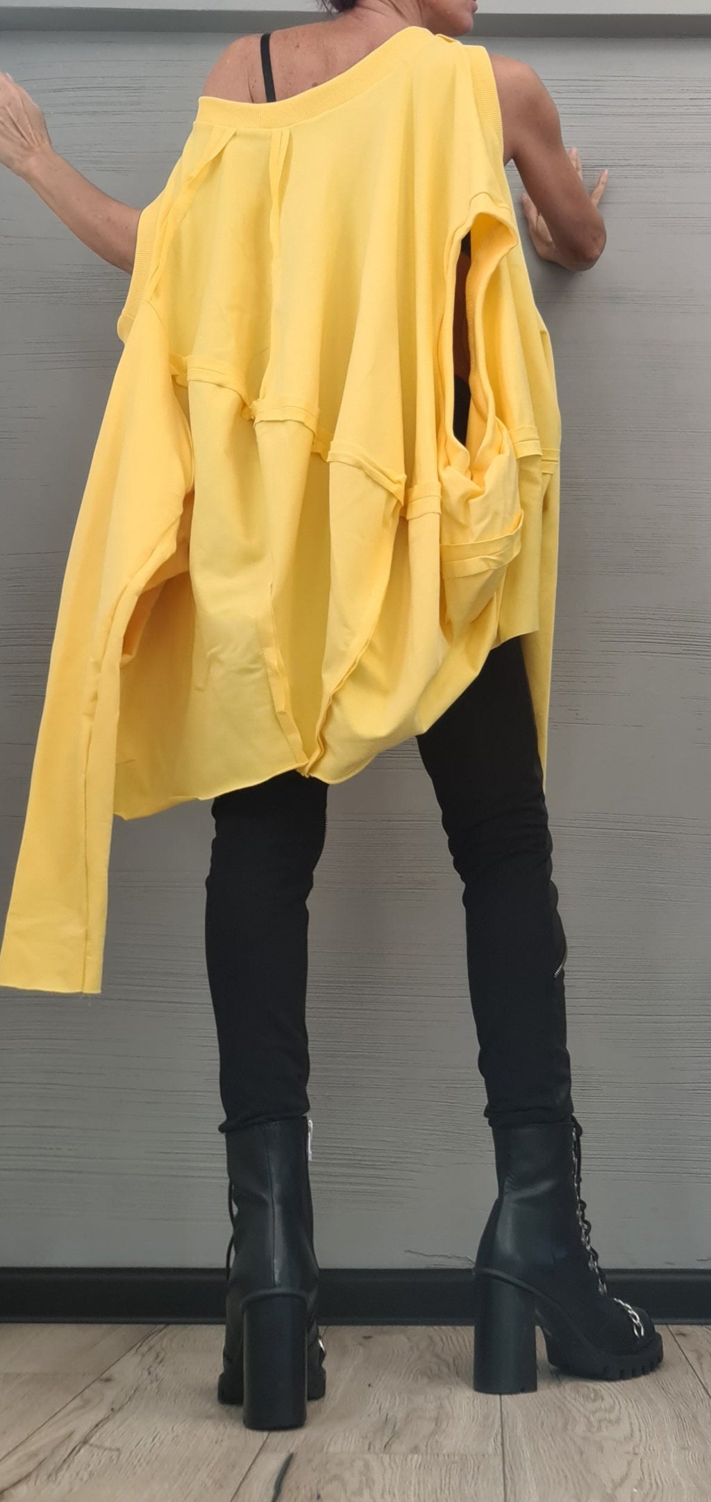 Asymmetrical tunic, Avant Garde Tunic, Loose Tunic, Deconstructed Top, Gothic tunic, Oversize Tunic, Long Short Sleeve Top