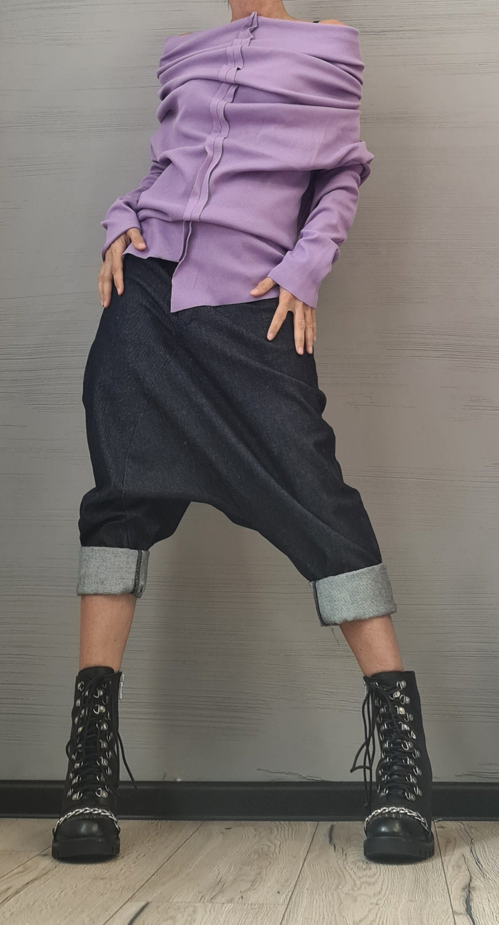 NEW Collection Asymmetric Sexy Fitted Top Blouse, Extravagant Top, Avant Garde Blouse, Sexy Top, Outside Seam