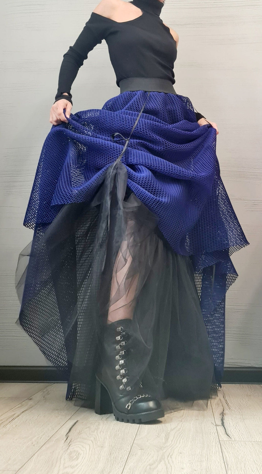 Long Short Skirt , Tulle Long Skirt, Bridal Skirt, Tutu Skirt, Ball Skirt, Cocktail Skirt, Gothic Skirt, Circle Skirt, Wedding  Skirt