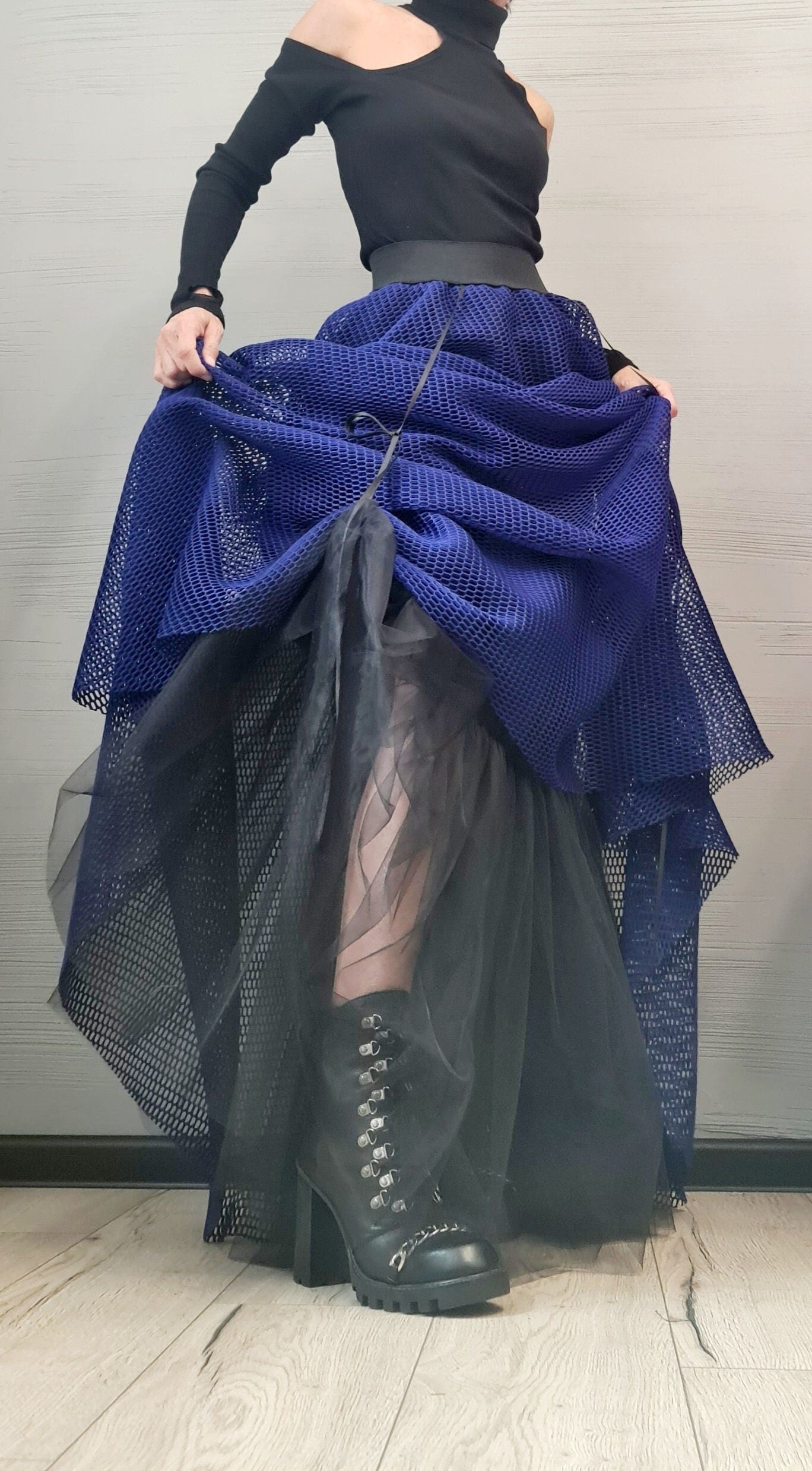 Long Short Skirt , Tulle Long Skirt, Bridal Skirt, Tutu Skirt, Ball Skirt, Cocktail Skirt, Gothic Skirt, Circle Skirt, Wedding  Skirt