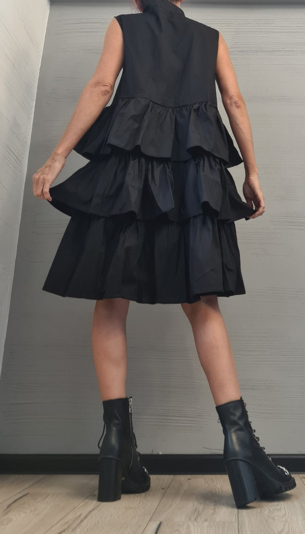 Extravagant Dress, Loose Shirt Tunic Dress, Gothic tunic, Party dress women, Flounce Dress, Plus Size Women Dress, Maxi Cotton Dress