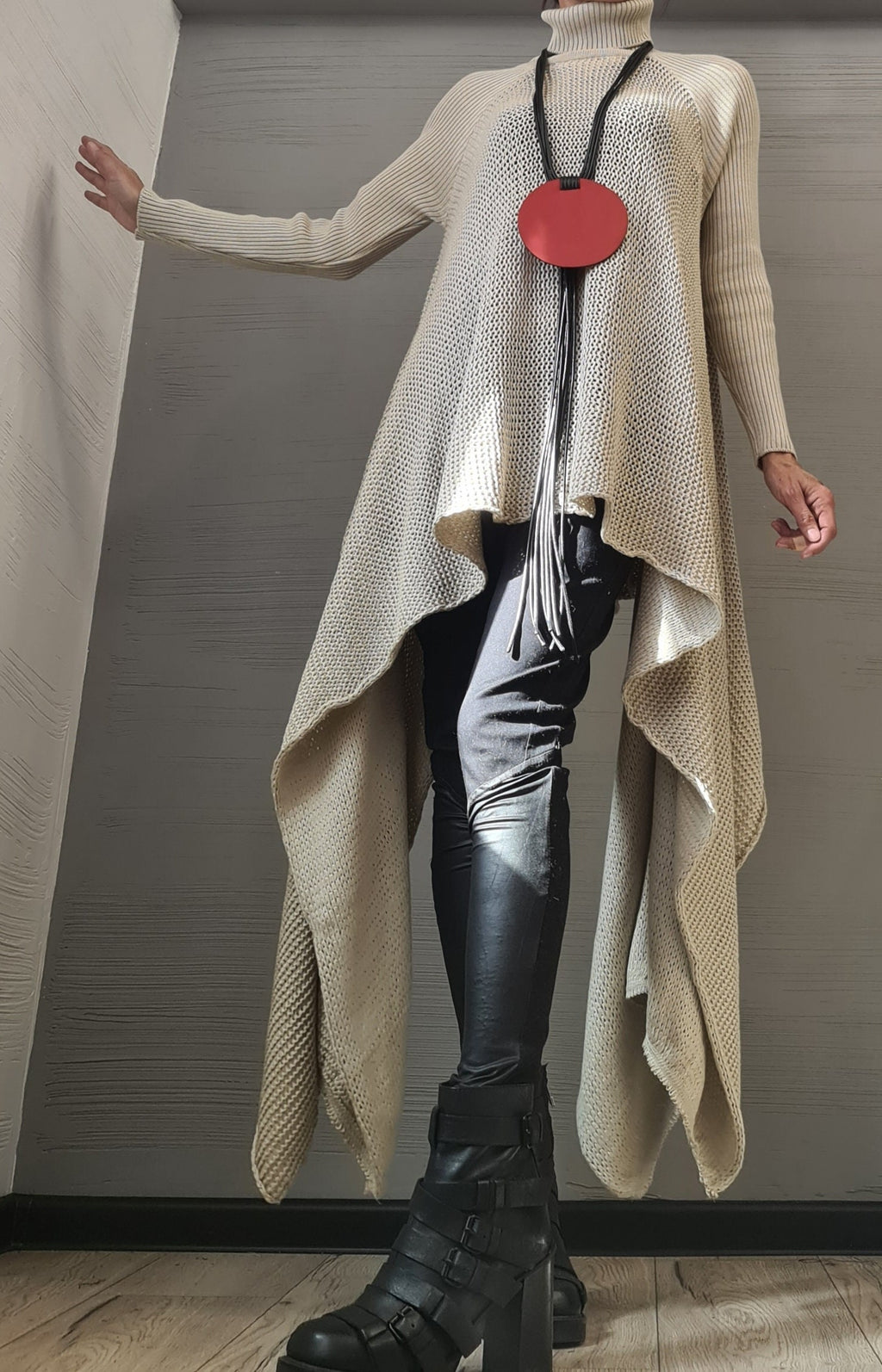 NEW Collection Knitted Sexy Turtle Neck Top Blouse, Extravagant Top, Avant Garde Blouse, Sexy Top, Long sleeve