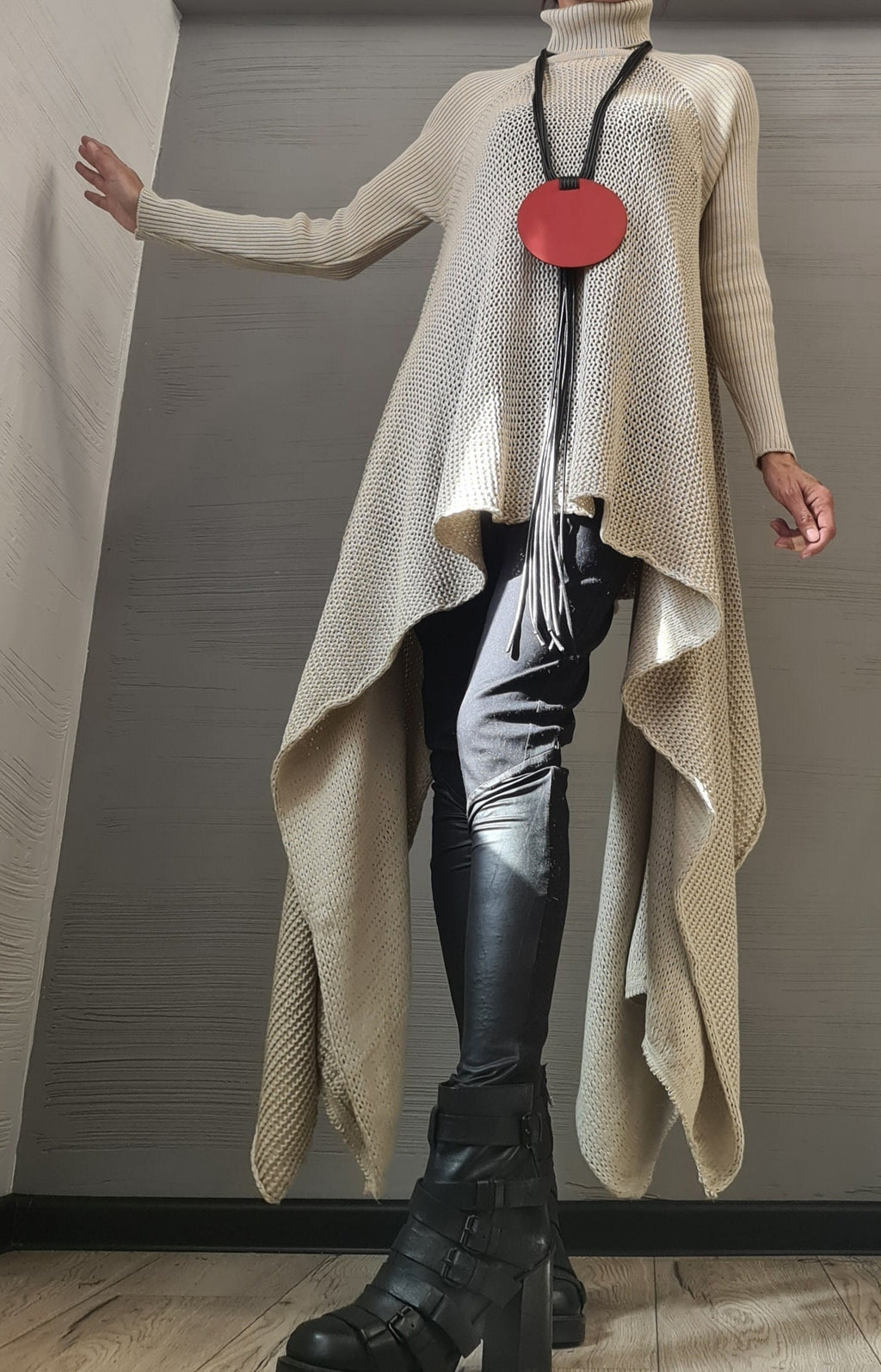 NEW Collection Knitted Sexy Turtle Neck Top Blouse, Extravagant Top, Avant Garde Blouse, Sexy Top, Long sleeve