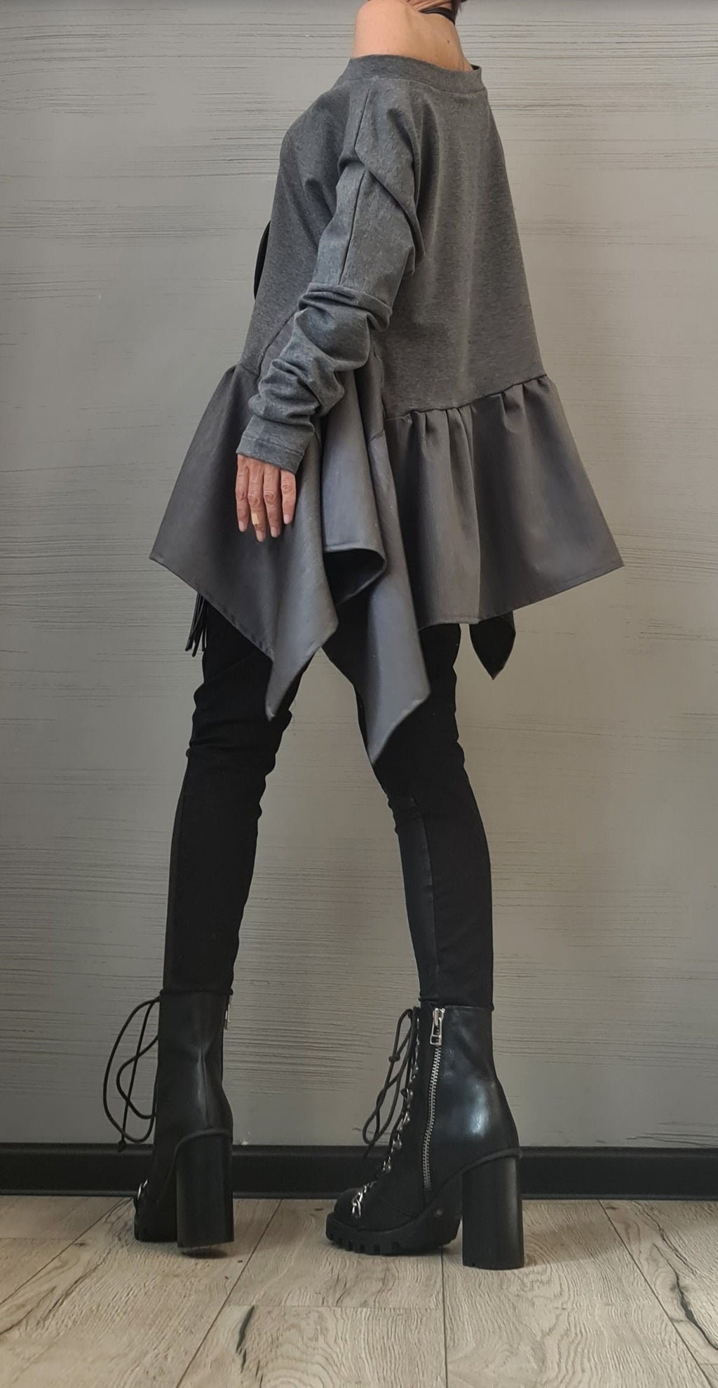 Extravagant Blose, Avant Garde Blouse, Deconstructed Top, Extravagant Asymmetric Top, Long sleeve, New collection