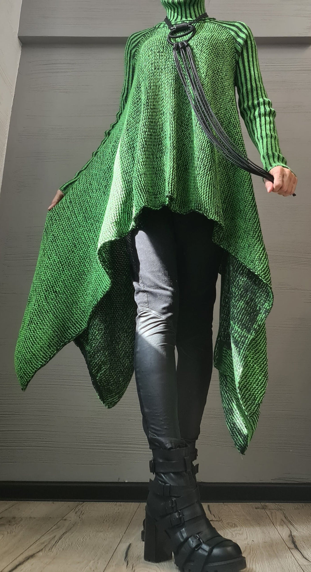 Geometric Necklace, Extravagant Long Necklace, Avant Garde Gothic Necklace, HandMade New collection