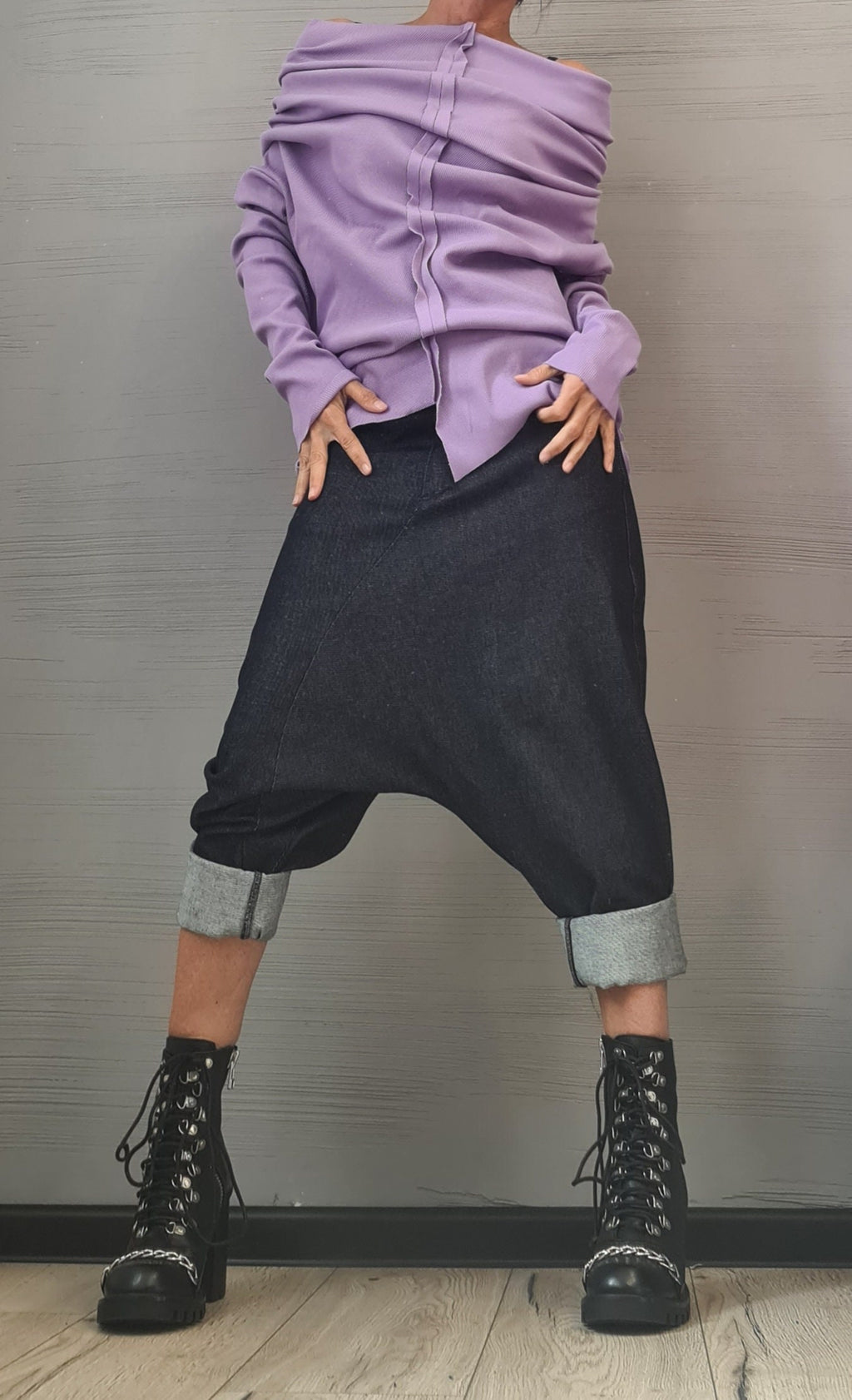 NEW Collection Asymmetric Sexy Fitted Top Blouse, Extravagant Top, Avant Garde Blouse, Sexy Top, Outside Seam