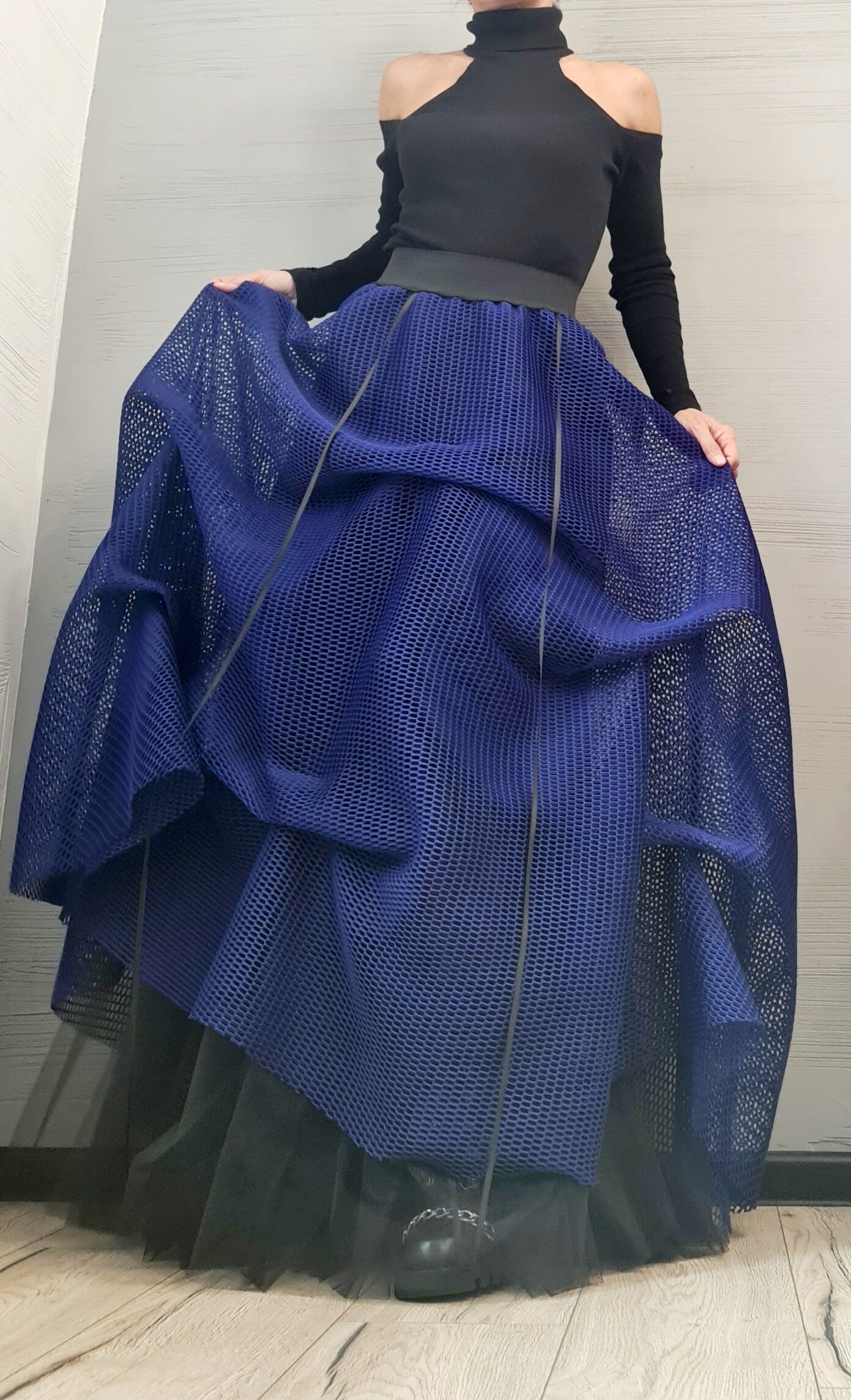 Long Short Skirt , Tulle Long Skirt, Bridal Skirt, Tutu Skirt, Ball Skirt, Cocktail Skirt, Gothic Skirt, Circle Skirt, Wedding  Skirt