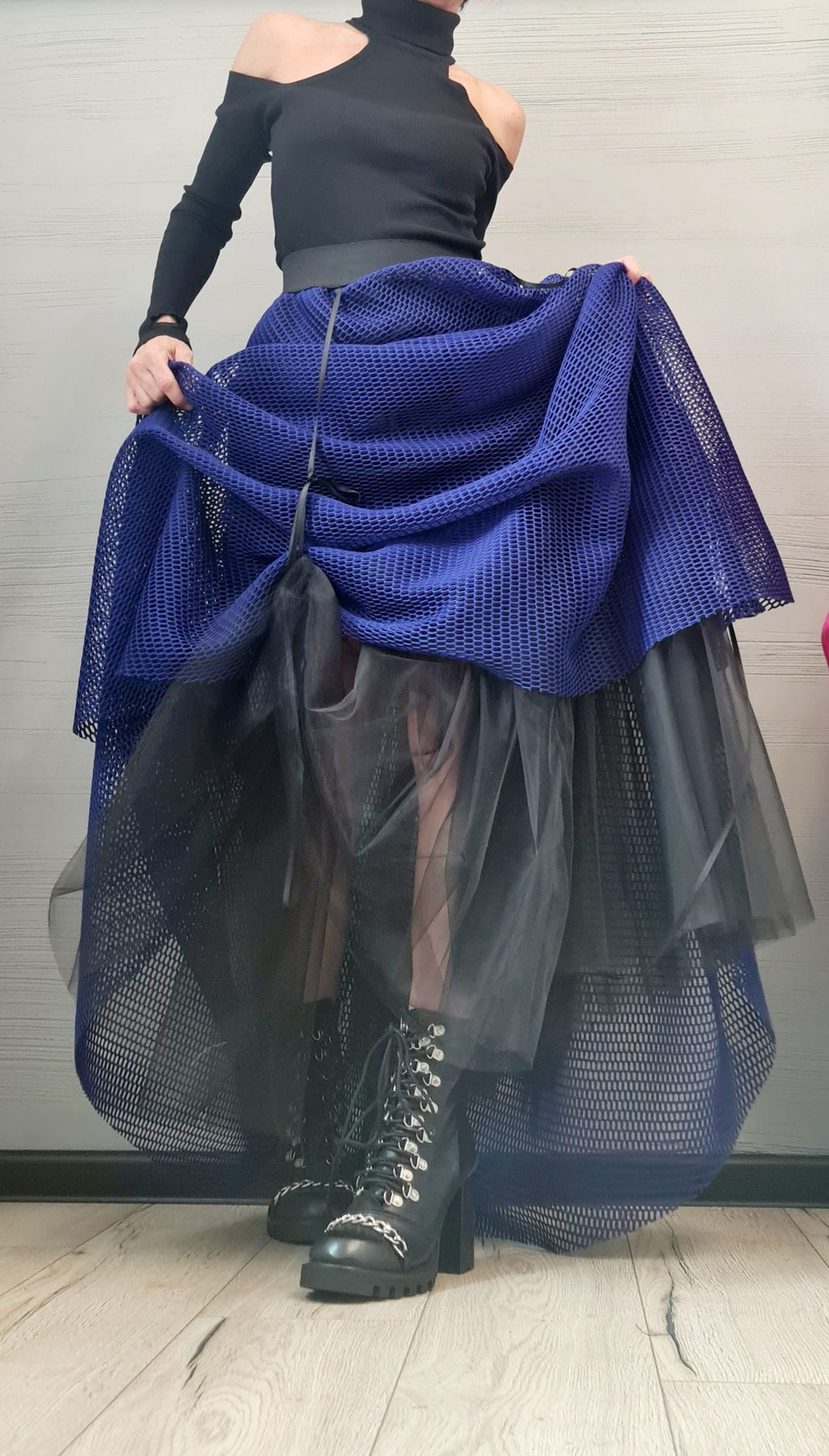 Long Short Skirt , Tulle Long Skirt, Bridal Skirt, Tutu Skirt, Ball Skirt, Cocktail Skirt, Gothic Skirt, Circle Skirt, Wedding  Skirt