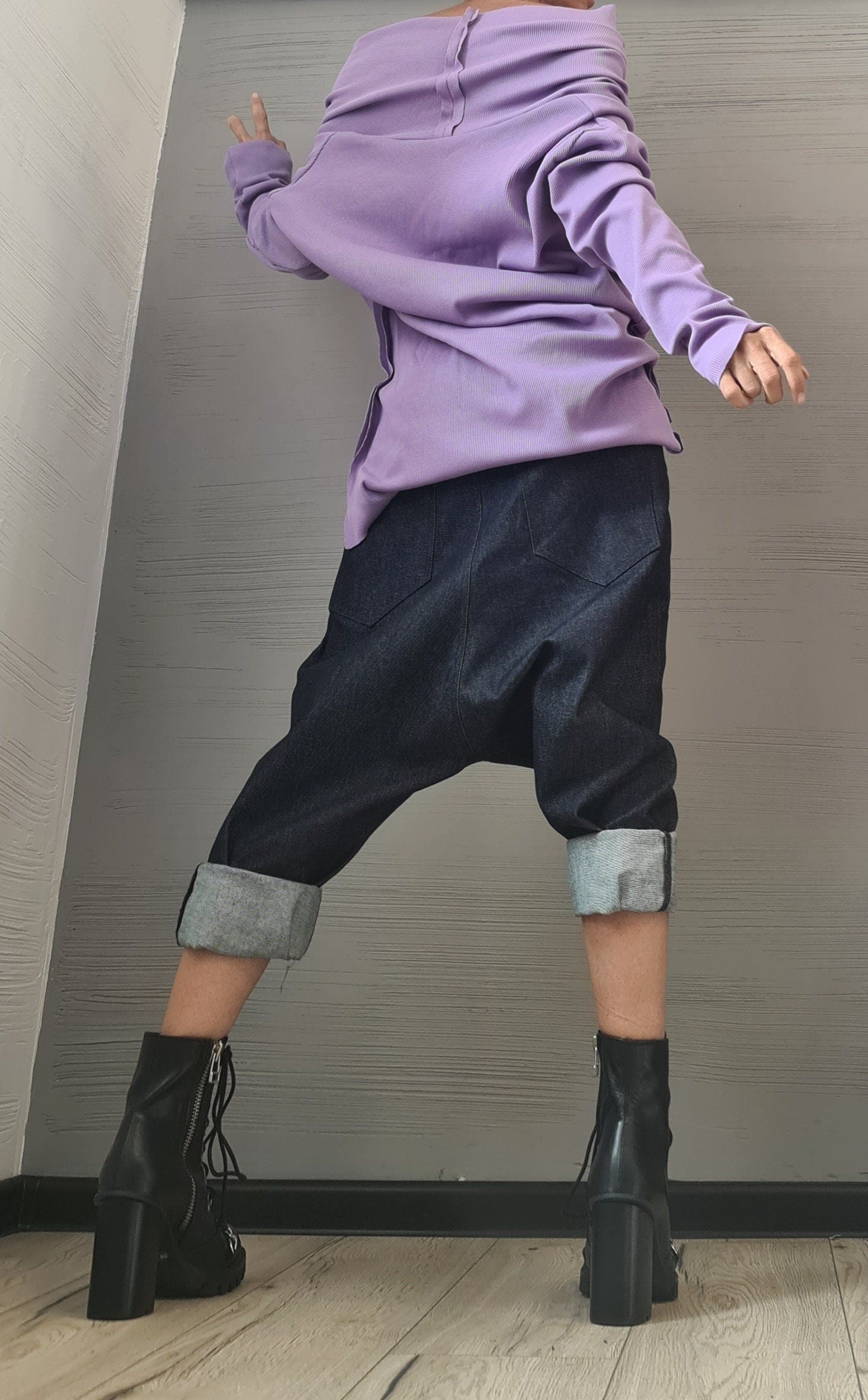 NEW Collection Asymmetric Sexy Fitted Top Blouse, Extravagant Blouse, Avant Garde Blouse, Sexy Top, Outside Seam