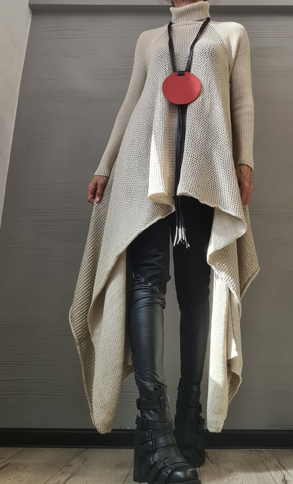 NEW Collection Knitted Sexy Turtle Neck Top Blouse, Extravagant Top, Avant Garde Blouse, Sexy Top, Long sleeve