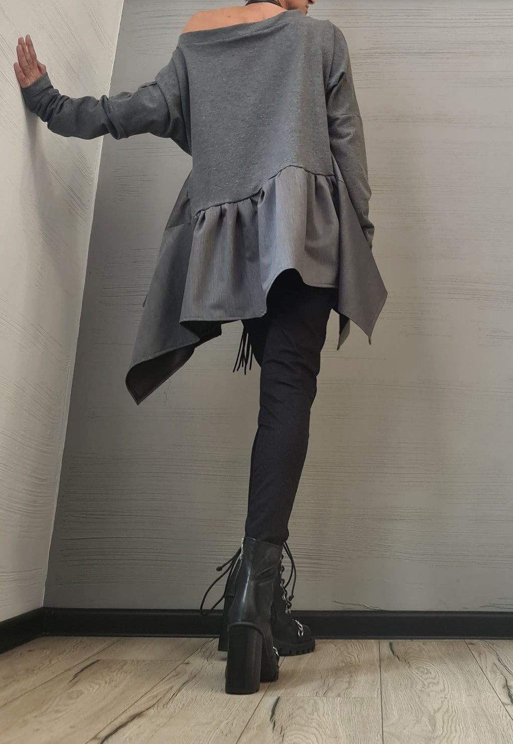 Extravagant Blose, Avant Garde Blouse, Deconstructed Top, Extravagant Asymmetric Top, Long sleeve, New collection