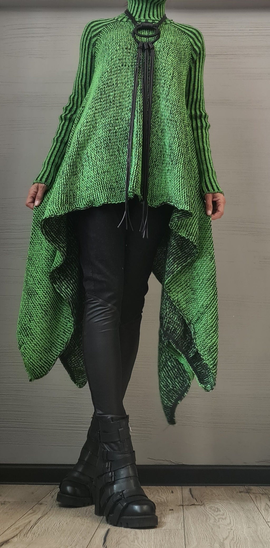 Geometric Necklace, Extravagant Long Necklace, Avant Garde Gothic Necklace, HandMade New collection