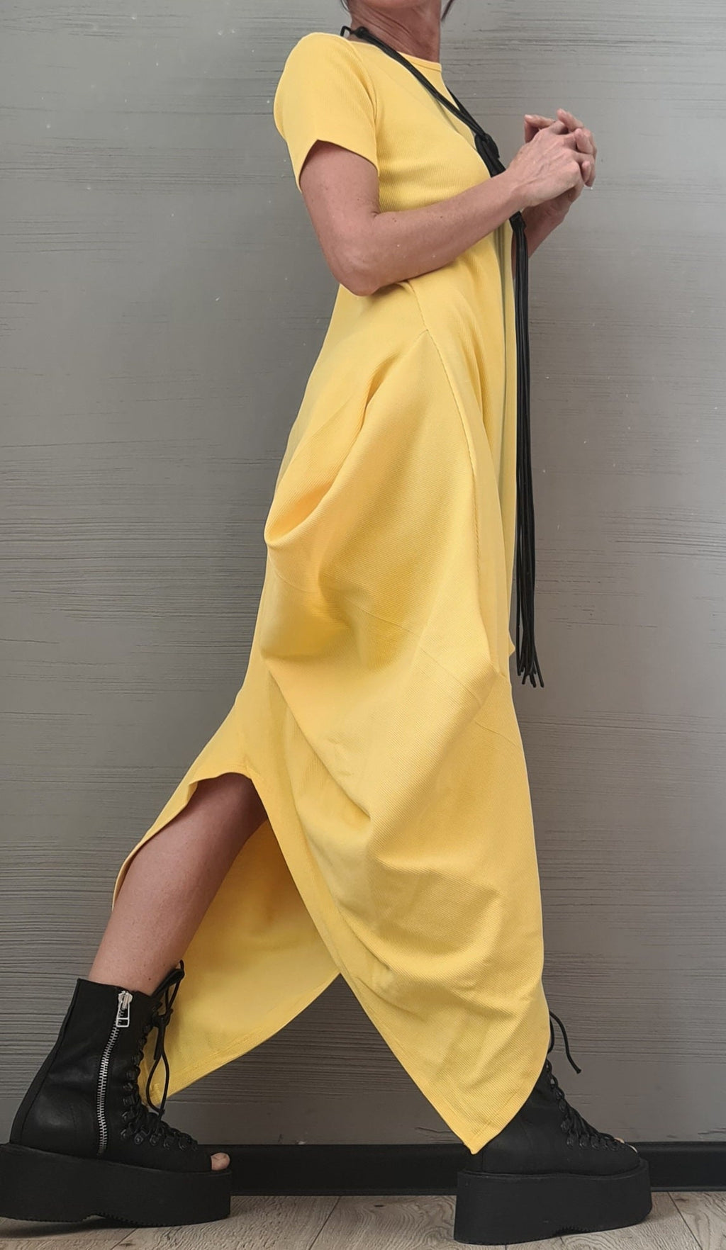 New collection Asymmetric Long Dress, Extravagant Fit Dress, Grunge Dress, Plus Size Clothing, Drape Dress, Loose Dress