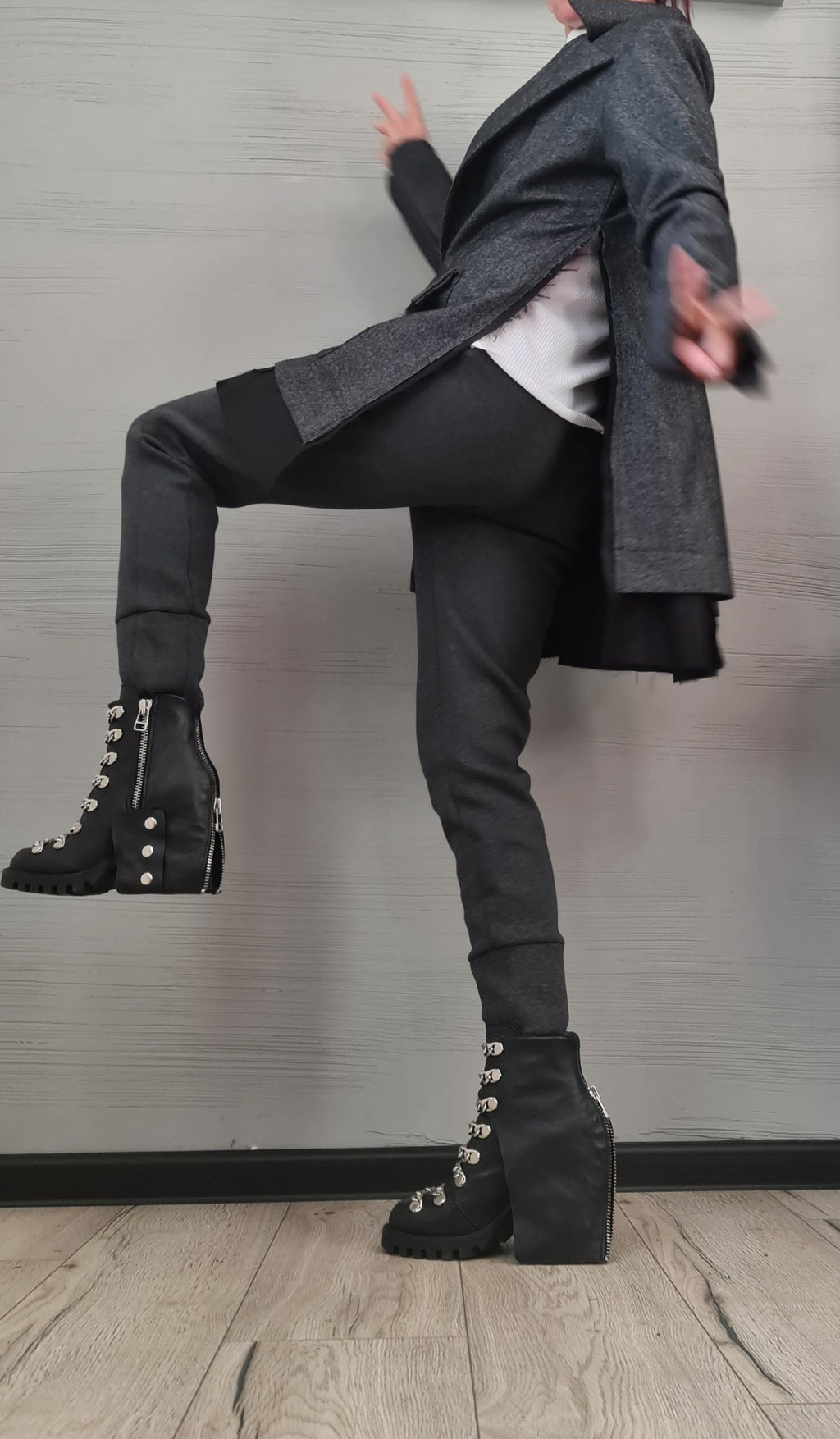 Asymmetric Jacket, Winter Jacket, Wool Jacket, Plus Size Clothing, Oversize Coat, Women Jacket, Gothic Jacket, Button Jacket