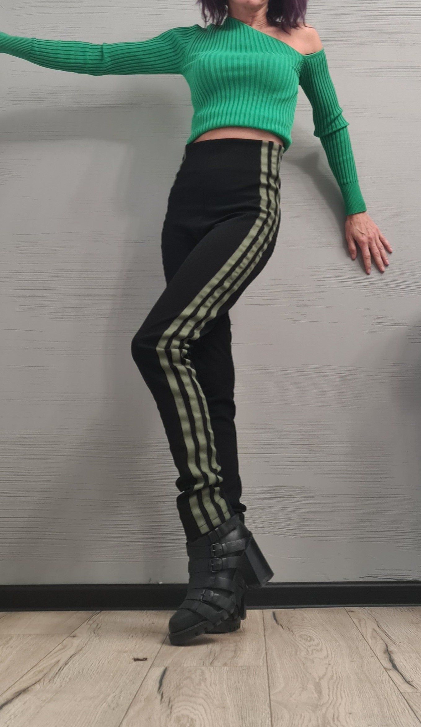 NEW COLLECTION Black Extra Long Leggings, Gothic Leggings, Sexy Slim Fit Black Pants, High waist