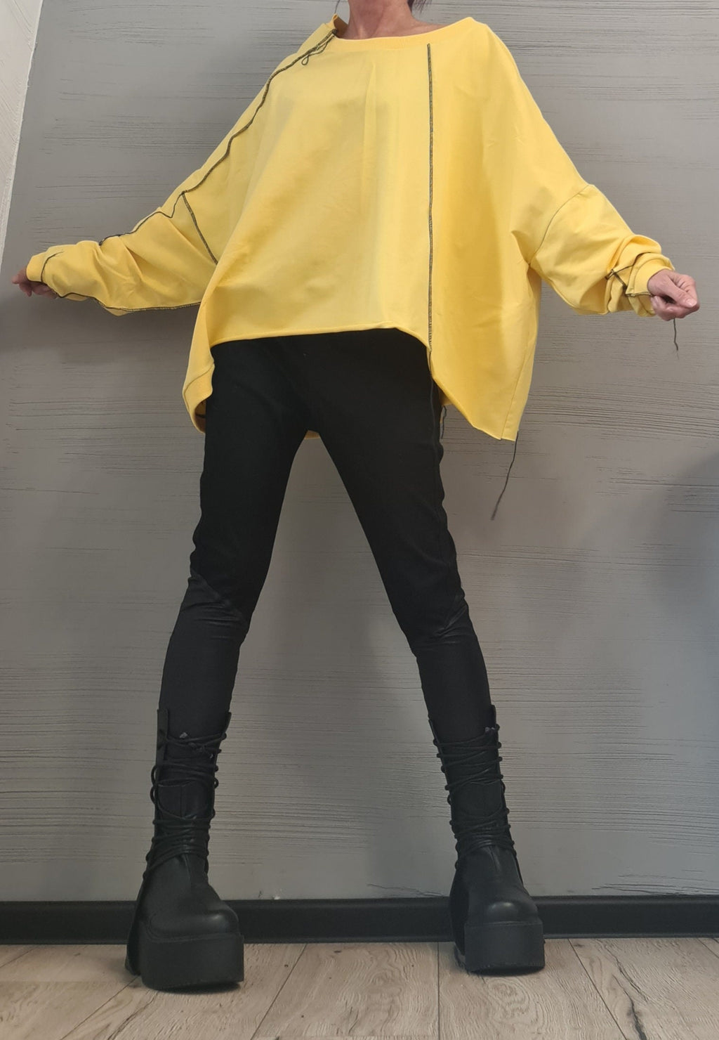 Asymmetrical tunic, Loose Tunic, Deconstructed Top