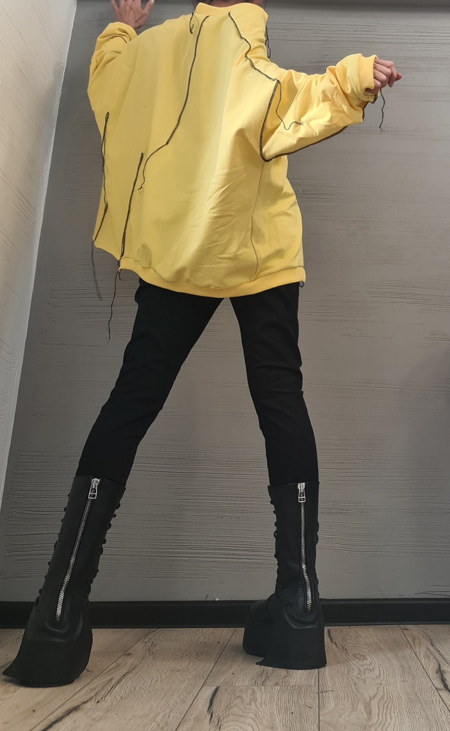 Asymmetrical tunic, Loose Tunic, Deconstructed Top