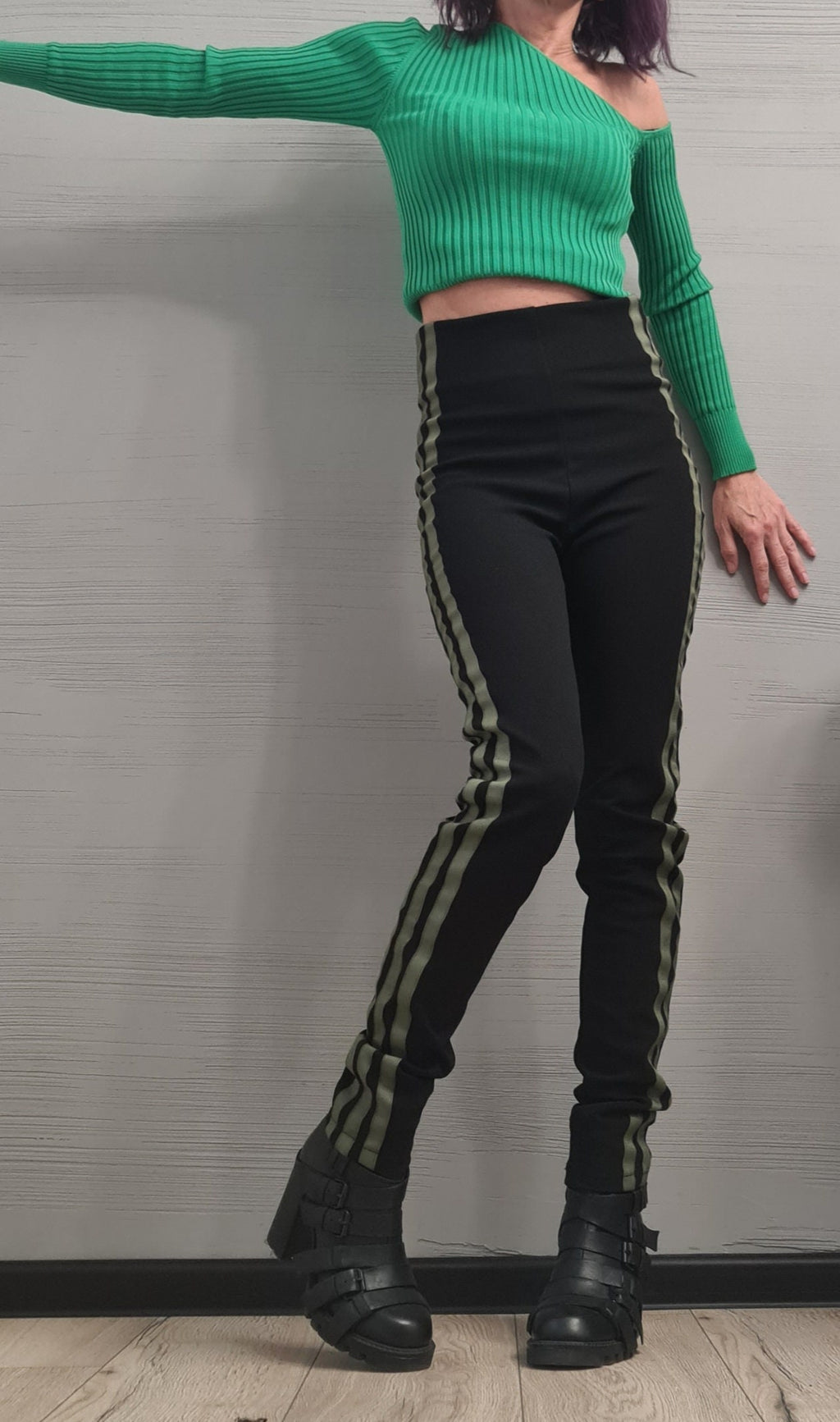 NEW COLLECTION Black Extra Long Leggings, Gothic Leggings, Sexy Slim Fit Black Pants, High waist