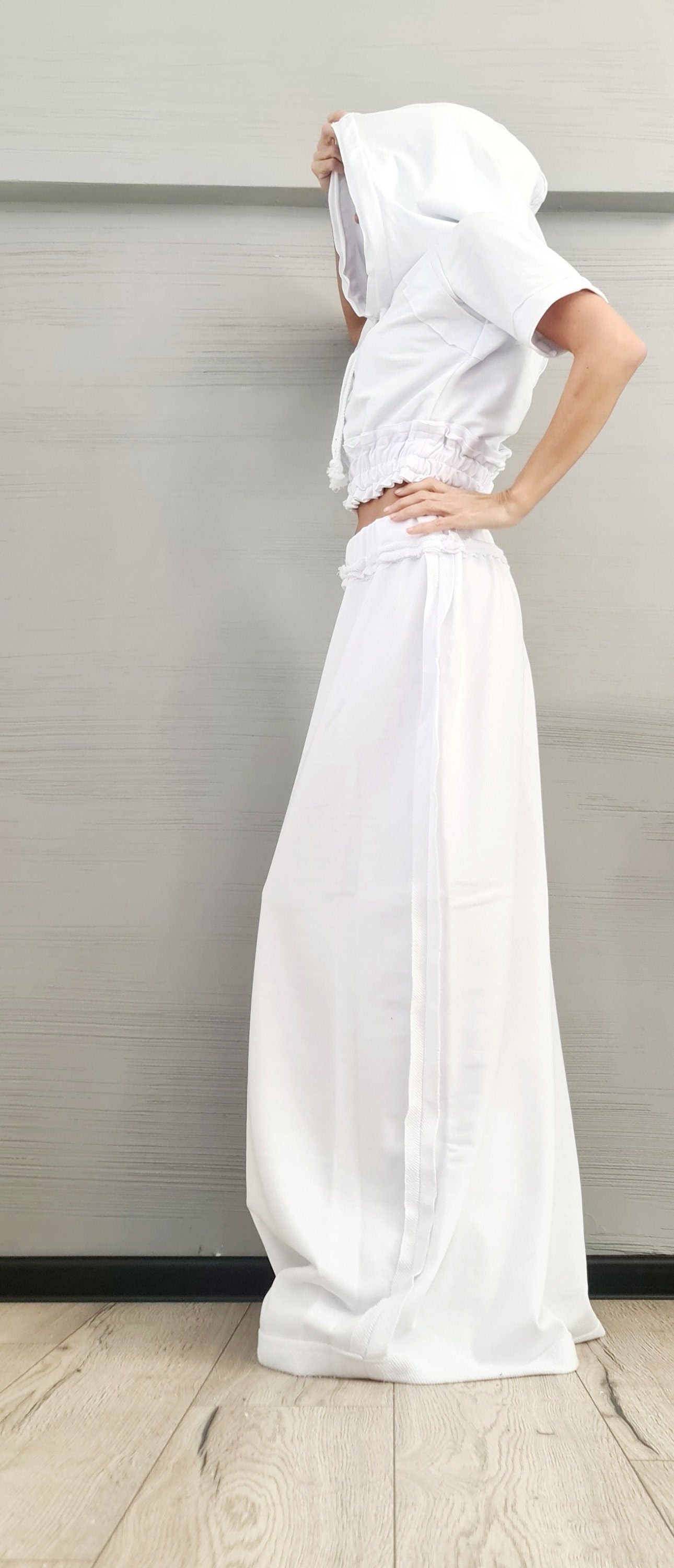 New collection Blouse And Skirt Set, Cotton Women Costume, Extravagant Skirt, Sexy Women Suit, Avant Garde Skirt Outside Seam