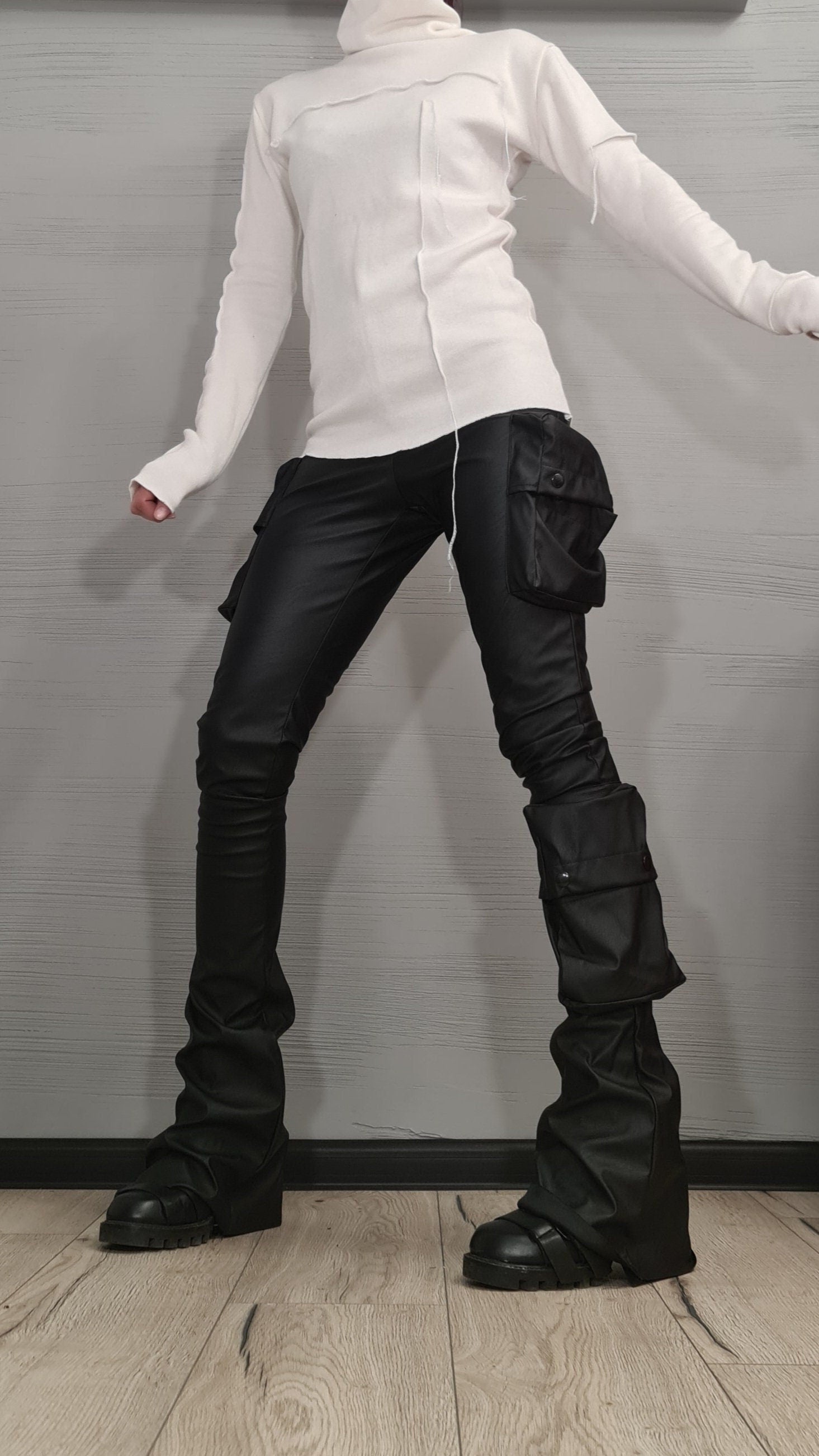 NEW Collection Knitted Sexy Black Turtle Neck Fitted Top Blouse, Extravagant Beige Blouse, Warm and soft blouse, Sexy Top, Outer seam