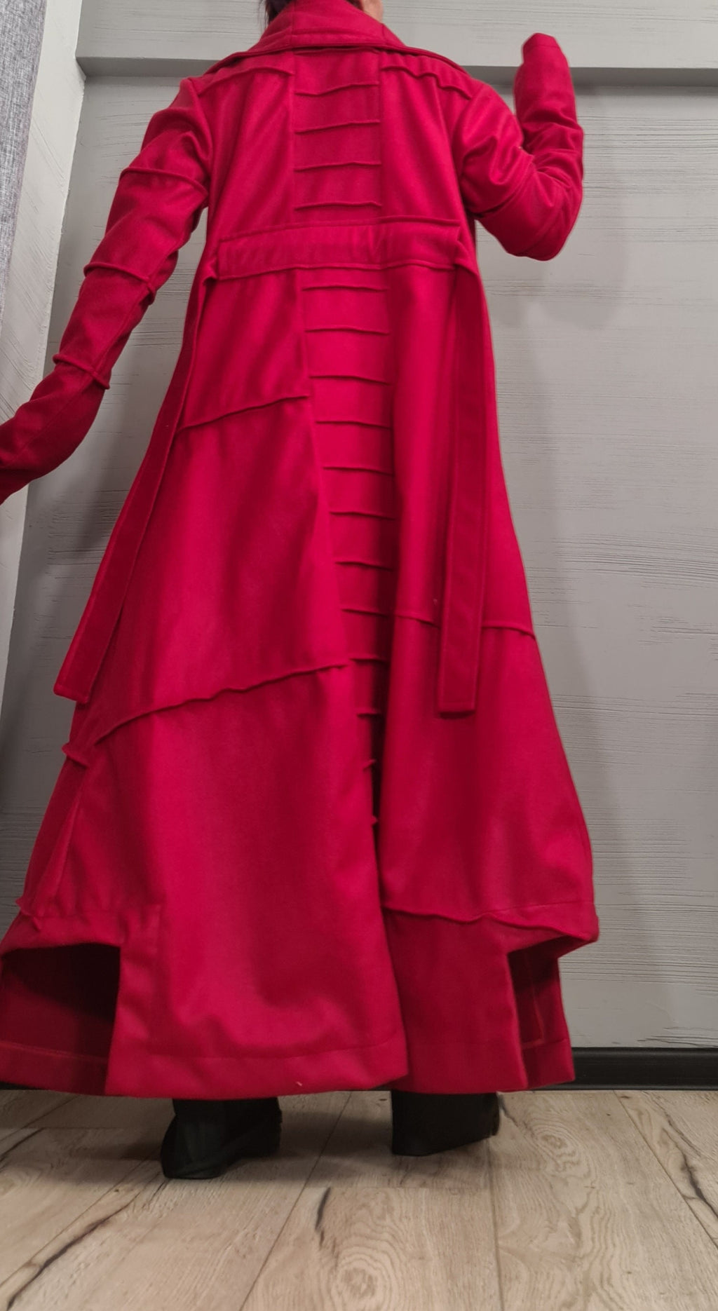 New collection Extravagant Long Coat, Avant Garde Asymmetric Coat, Wool Coat, Gothic Coat, Women Coat