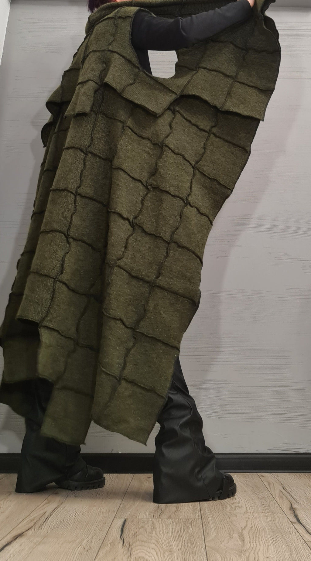 Asymmetric cardigan, Knitted Vest, Loose Vest, Long Vest, Loose Knit Vest, Avant Garde Clothing, Sleeveless cardigan