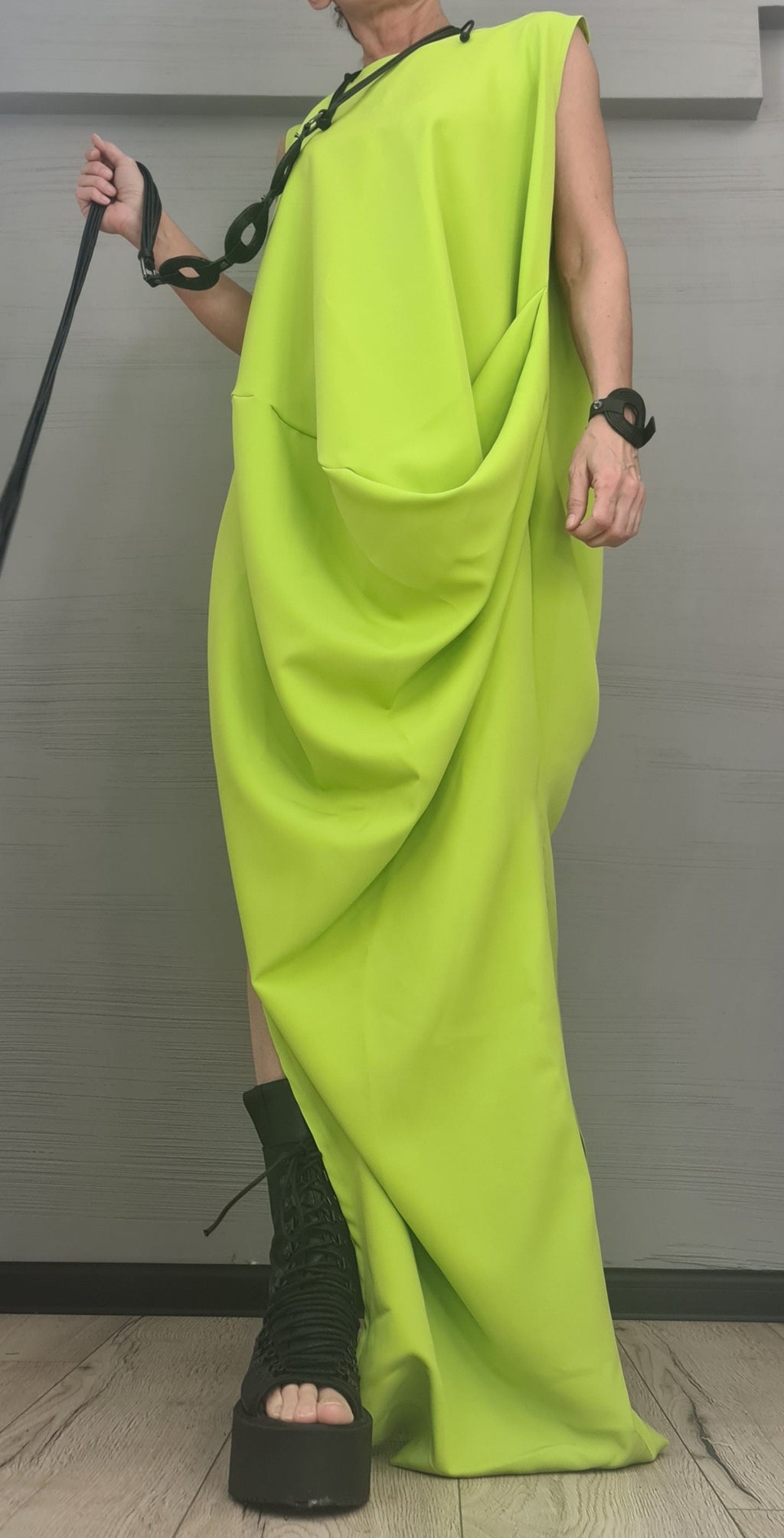 Asymmetric Extravagant Dress, Maxi Dress, Plus Size Clothing, Sexy Long Dress, Avant Garde Dress, Loose Dress, Drape Dress