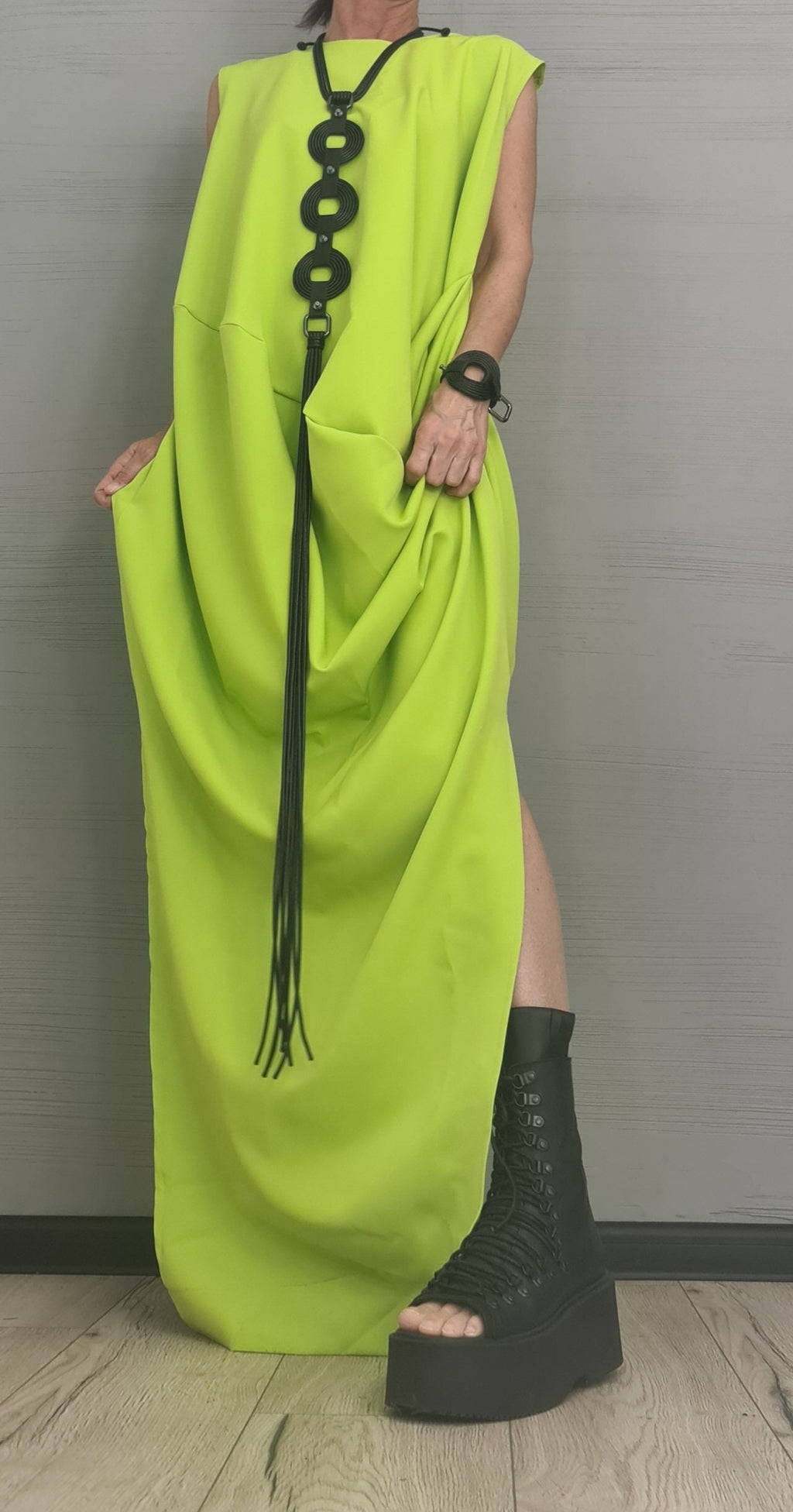 Asymmetric Extravagant Dress, Maxi Dress, Plus Size Clothing, Sexy Long Dress, Avant Garde Dress, Loose Dress, Drape Dress