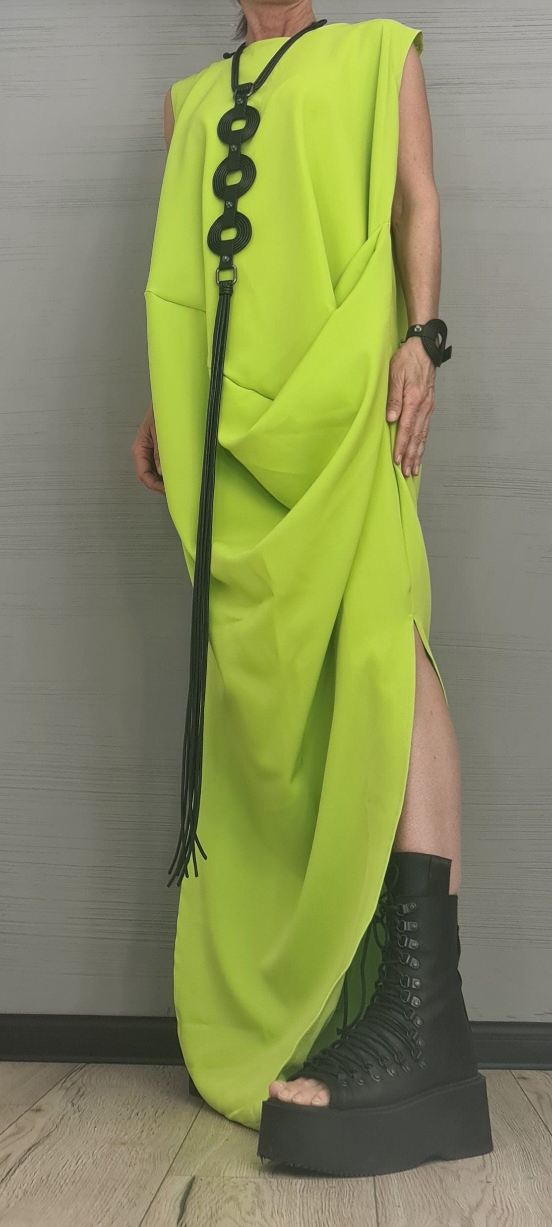Asymmetric Extravagant Dress, Maxi Dress, Plus Size Clothing, Sexy Long Dress, Avant Garde Dress, Loose Dress, Drape Dress
