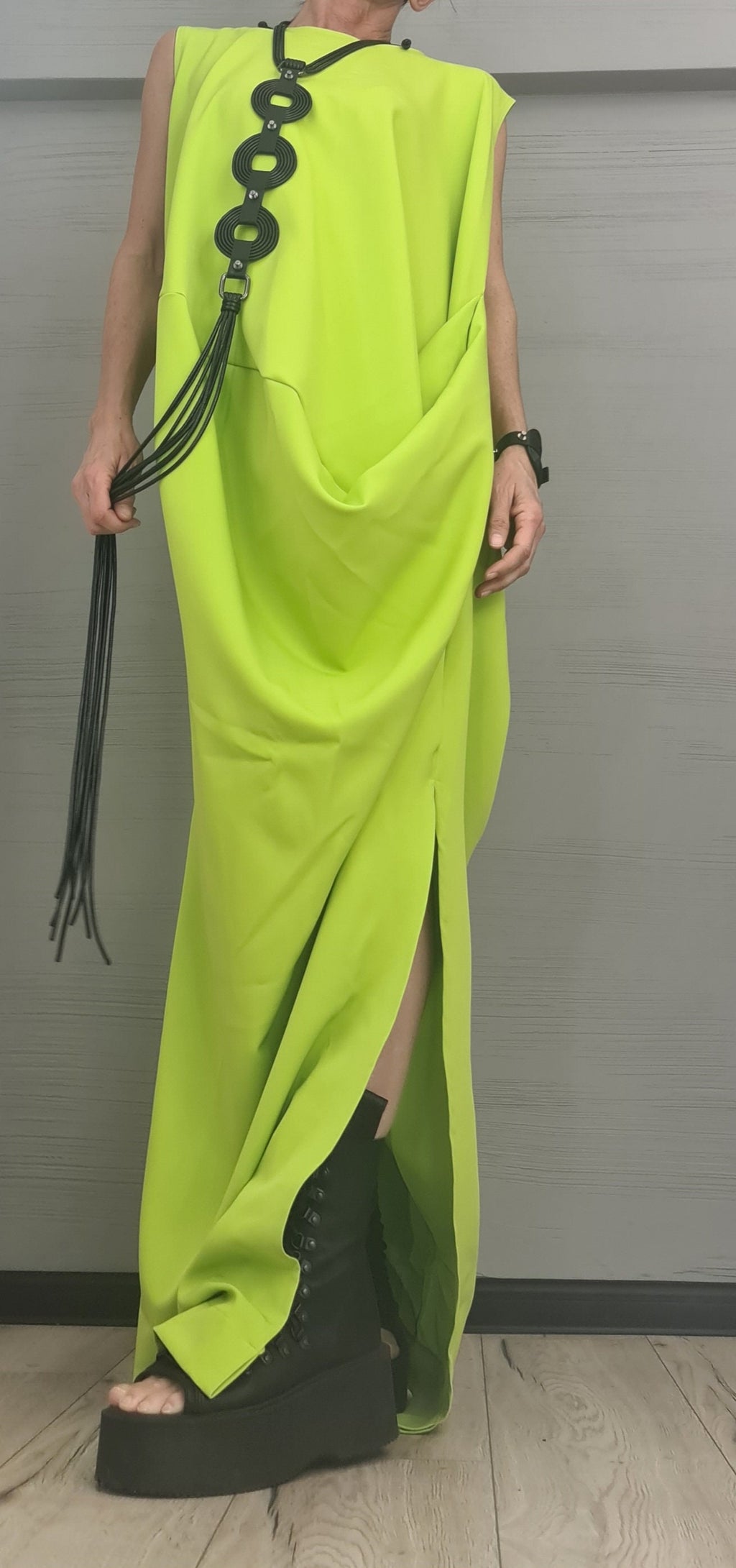 Asymmetric Extravagant Dress, Maxi Dress, Plus Size Clothing, Sexy Long Dress, Avant Garde Dress, Loose Dress, Drape Dress