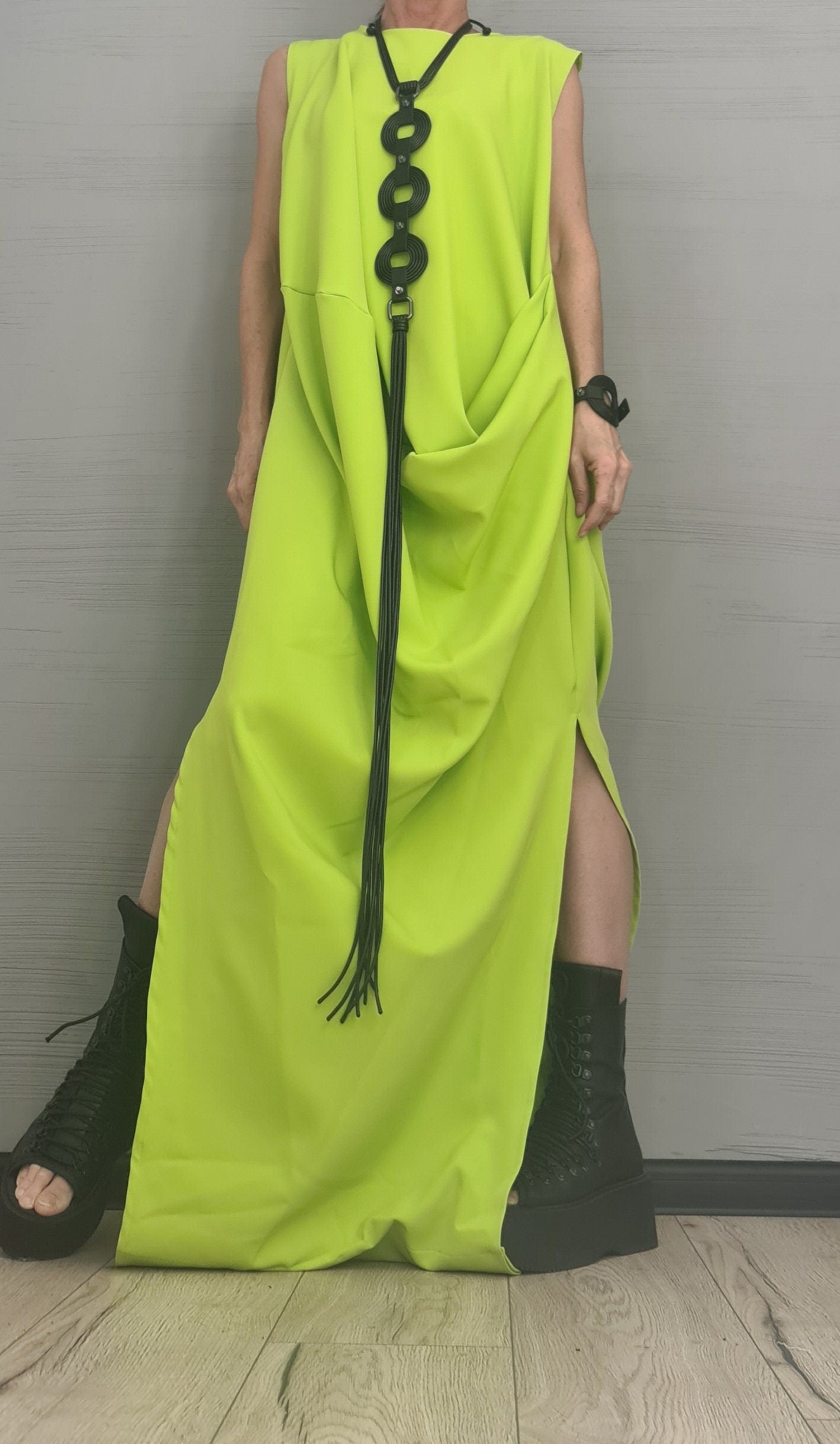 Asymmetric Extravagant Dress, Maxi Dress, Plus Size Clothing, Sexy Long Dress, Avant Garde Dress, Loose Dress, Drape Dress