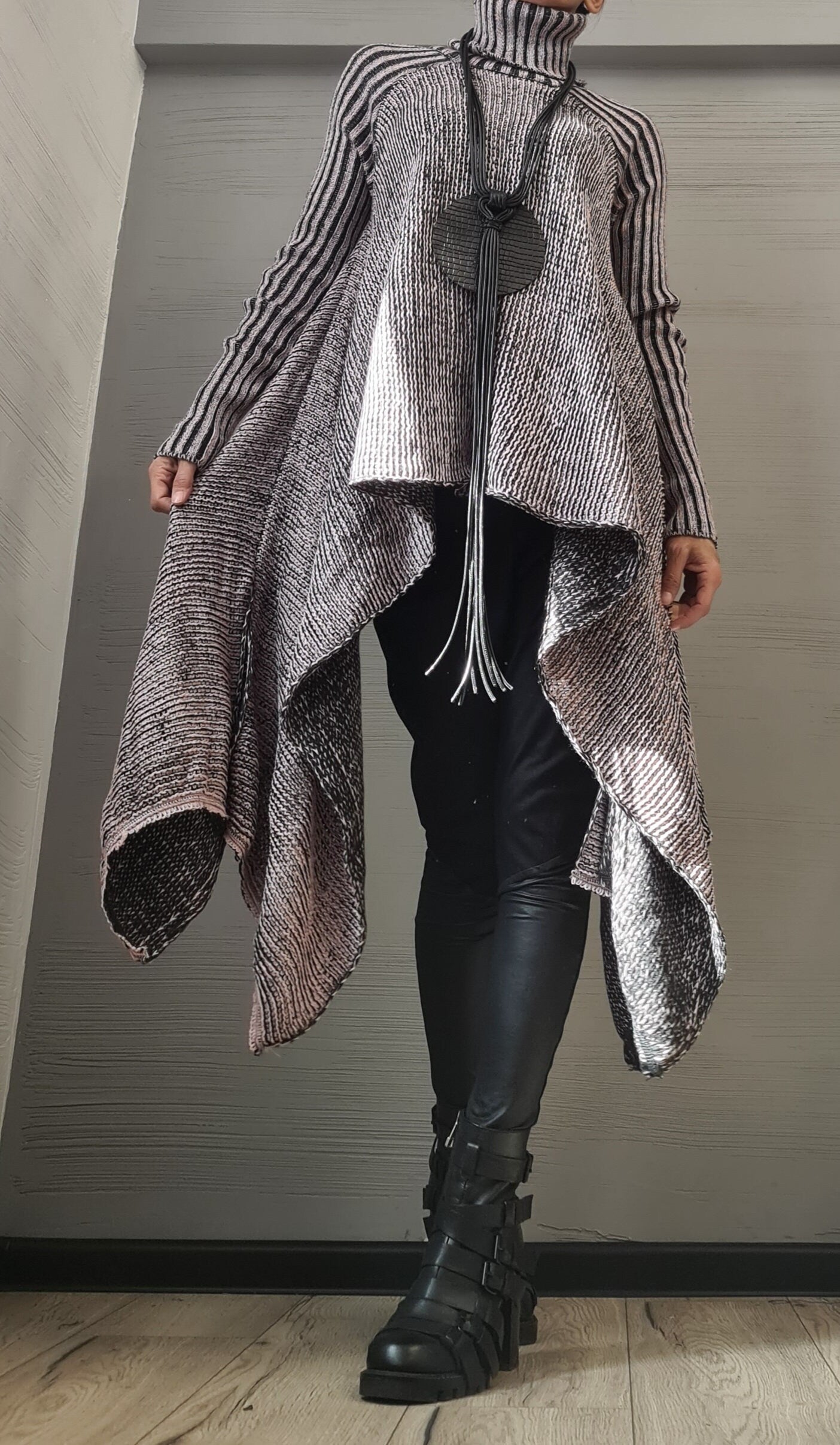 Geometric Extravagant Necklace, Avant Garde Gothic Necklace, HandMade, extravagant Jewelry New collection