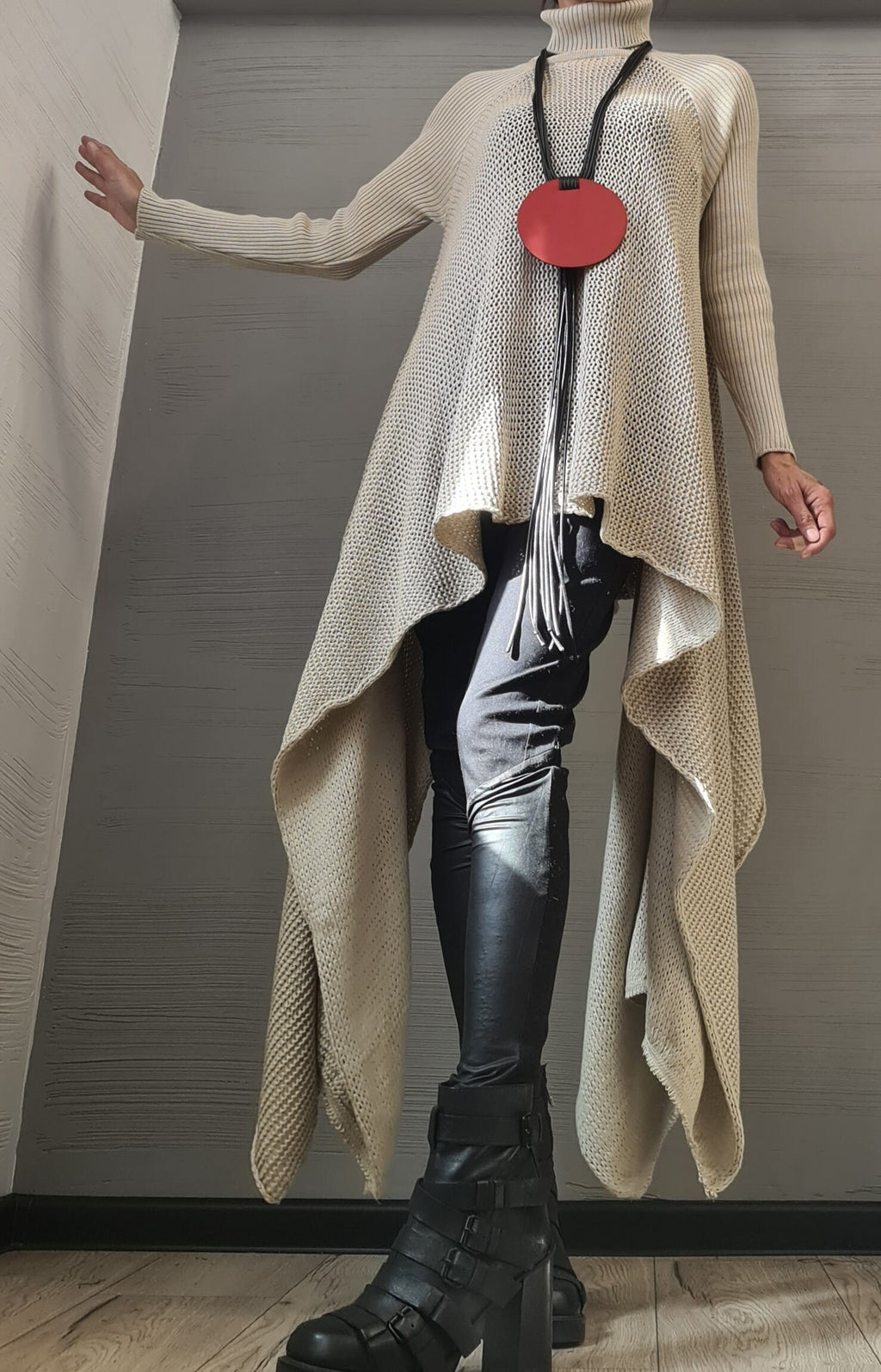 Geometric Extravagant Necklace, Avant Garde Gothic Necklace, HandMade, extravagant Jewelry New collection