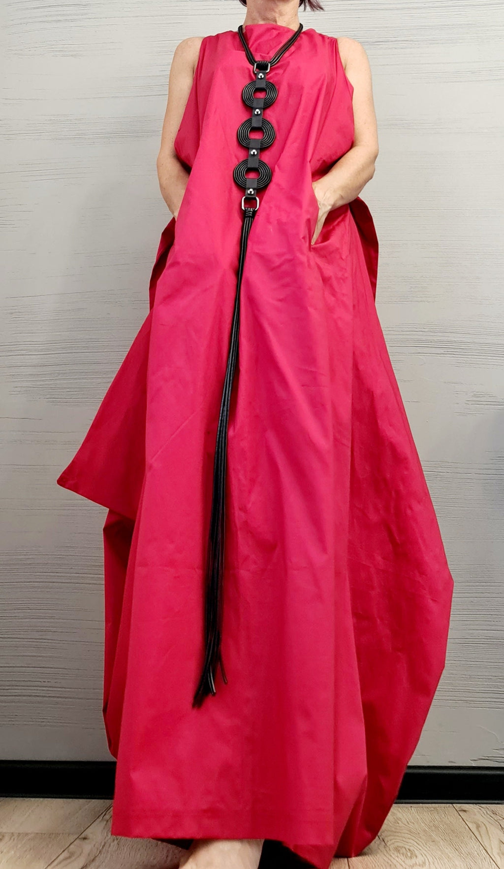 Red Maxi Dress, Loose Dress, Fitted dress, Wedding dress, Sleeveless Dress, Extravagant Dress, Open back