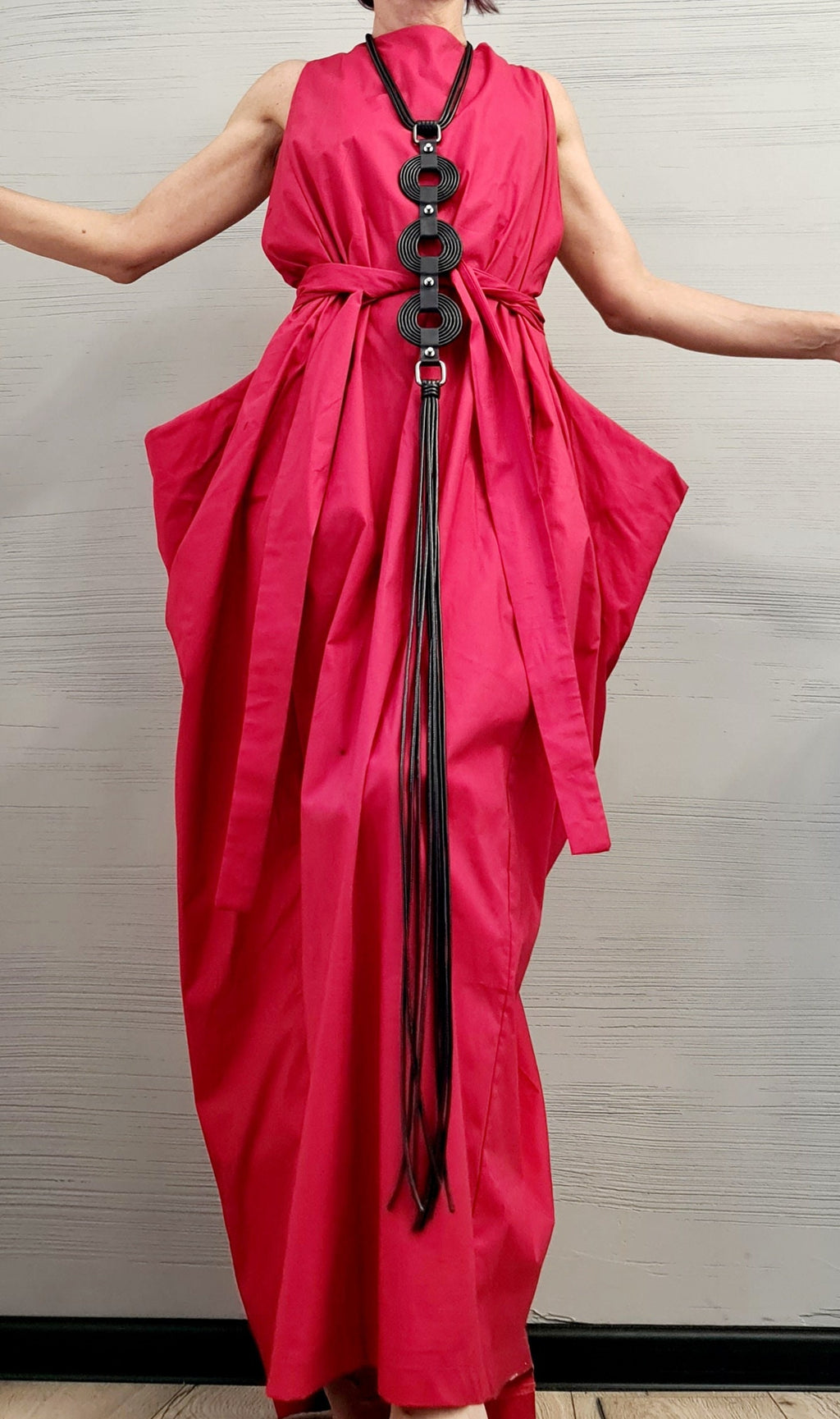 Red Maxi Dress, Loose Dress, Fitted dress, Wedding dress, Sleeveless Dress, Extravagant Dress, Open back