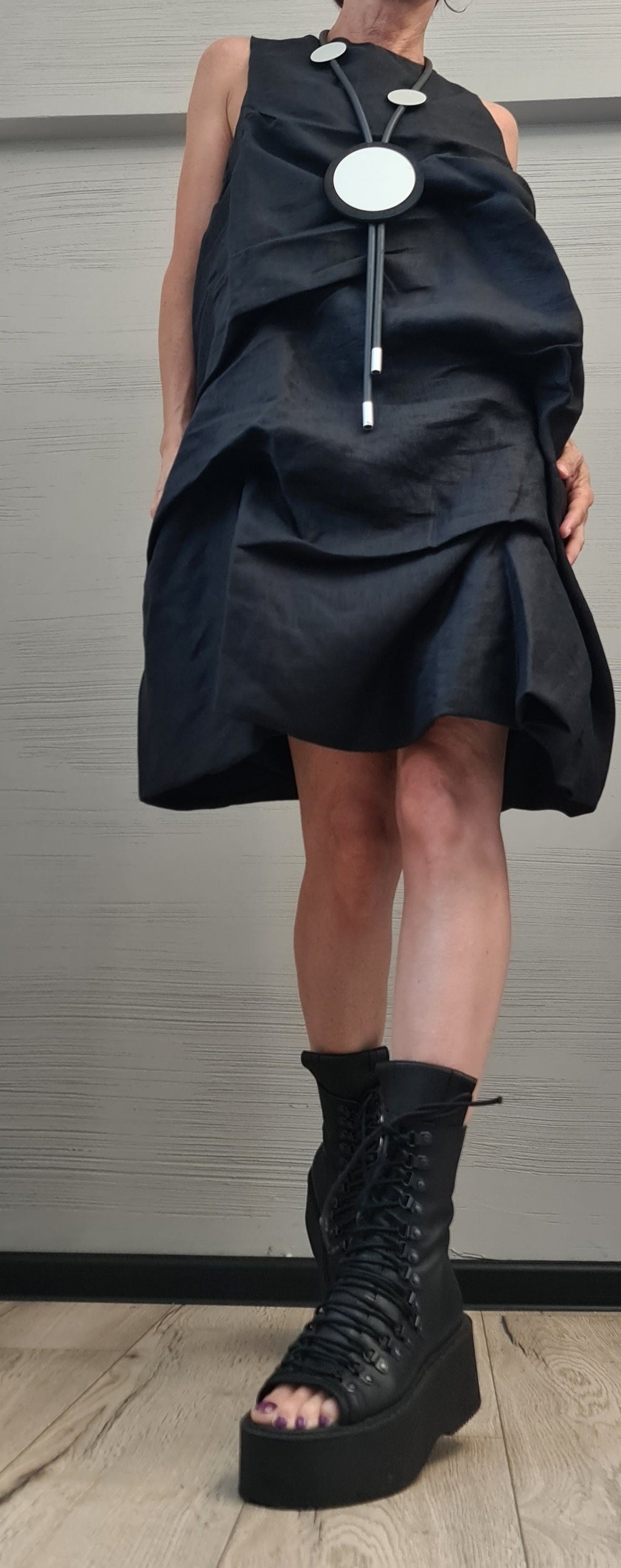 Linen Extravagant Dress, Designer Tunic Dress, Women Loose Tunic Dress, Plus Size Clothing, Sleeveless Dress, Wedding dress