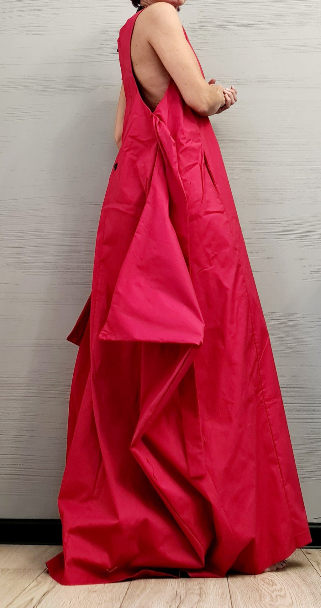 Red Maxi Dress, Loose Dress, Fitted dress, Wedding dress, Sleeveless Dress, Extravagant Dress, Open back