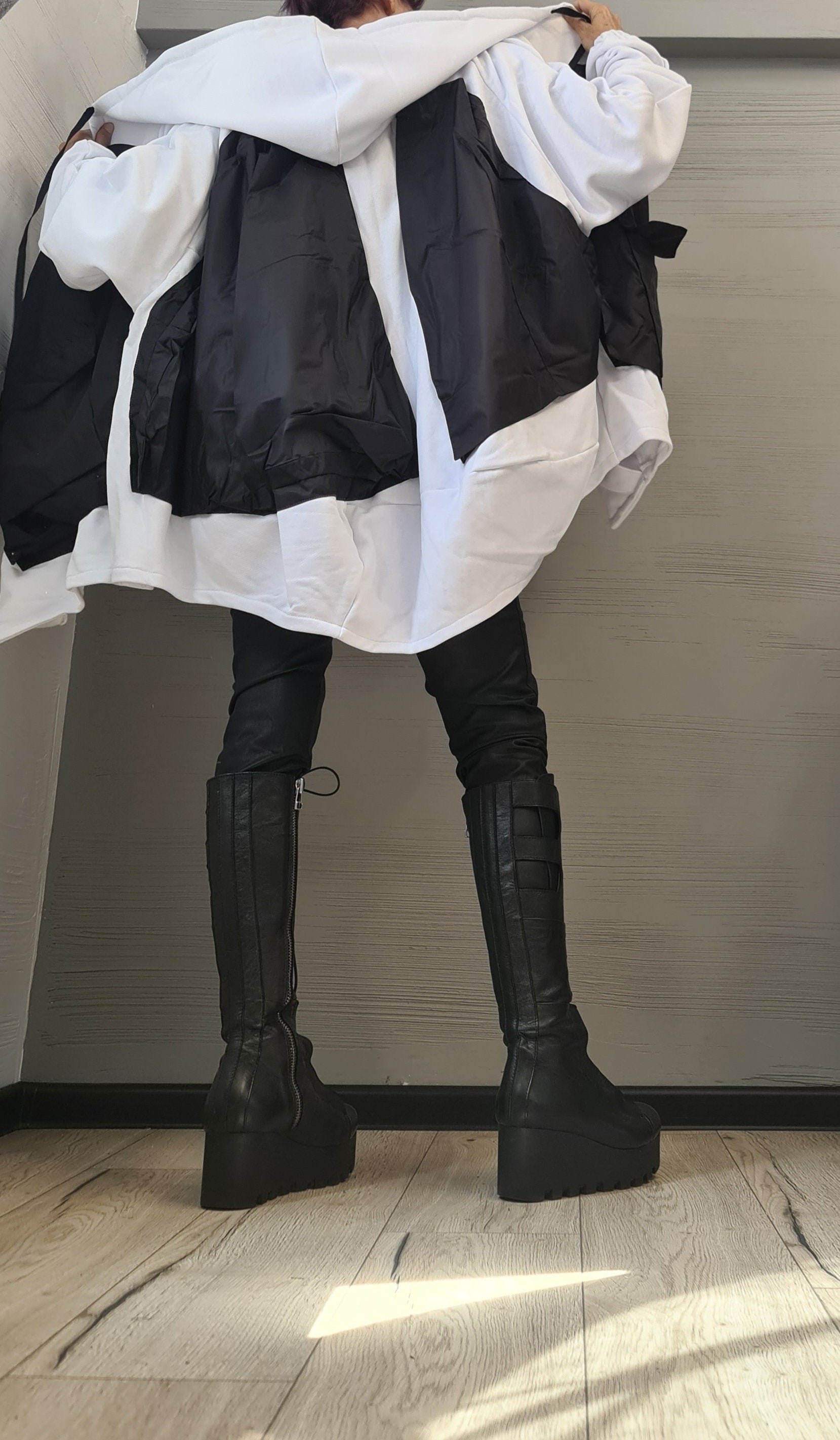 New collection Asymmetrical Cotton Sweatshirt, Extravagant  Sweatshirt, Plus Size Clothing, Deconstructed Sweatshirt, Loose Sweatshirt